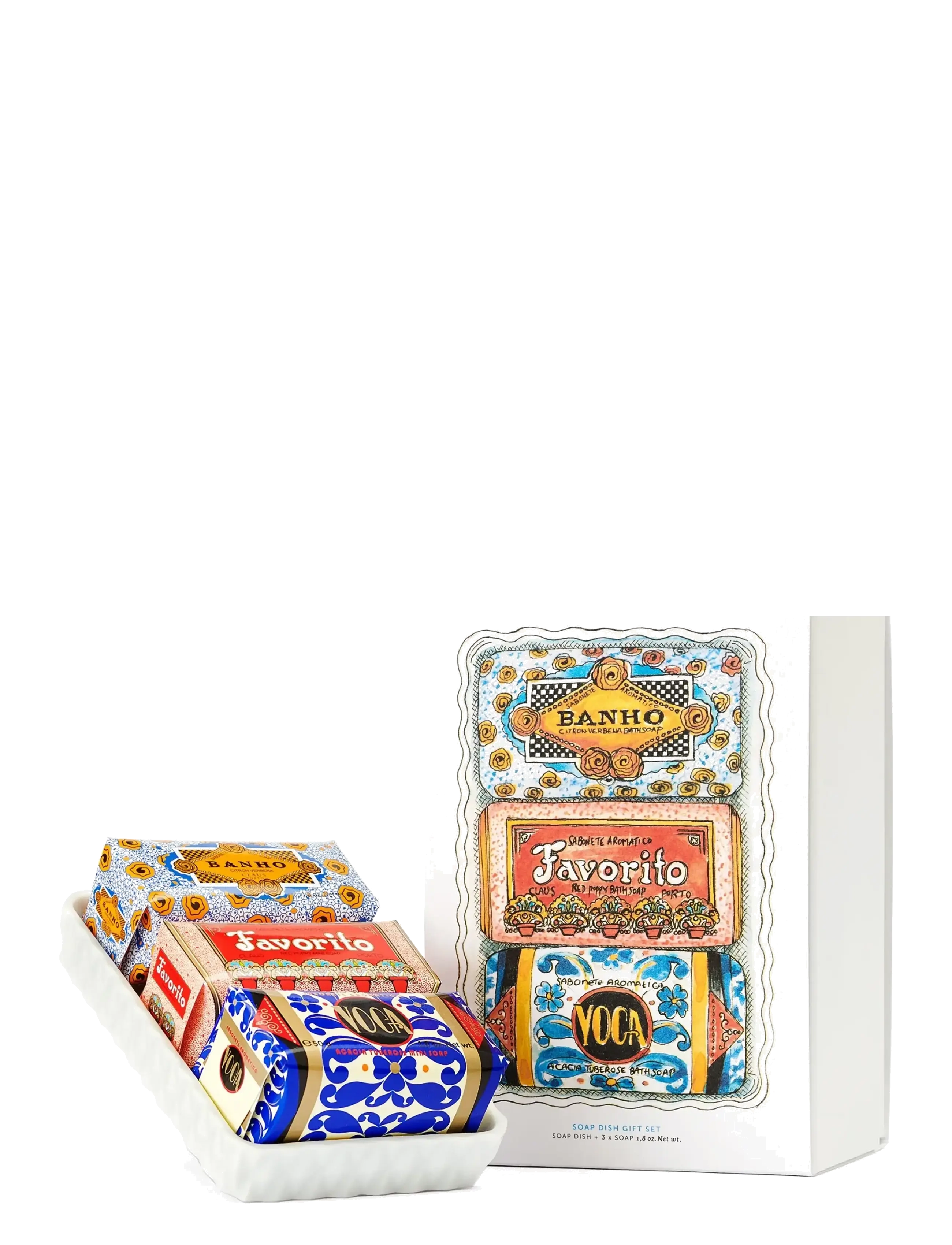 Claus Porto - Gift Set Soap Dish & Deco Mini Soaps - multi-colored - 2