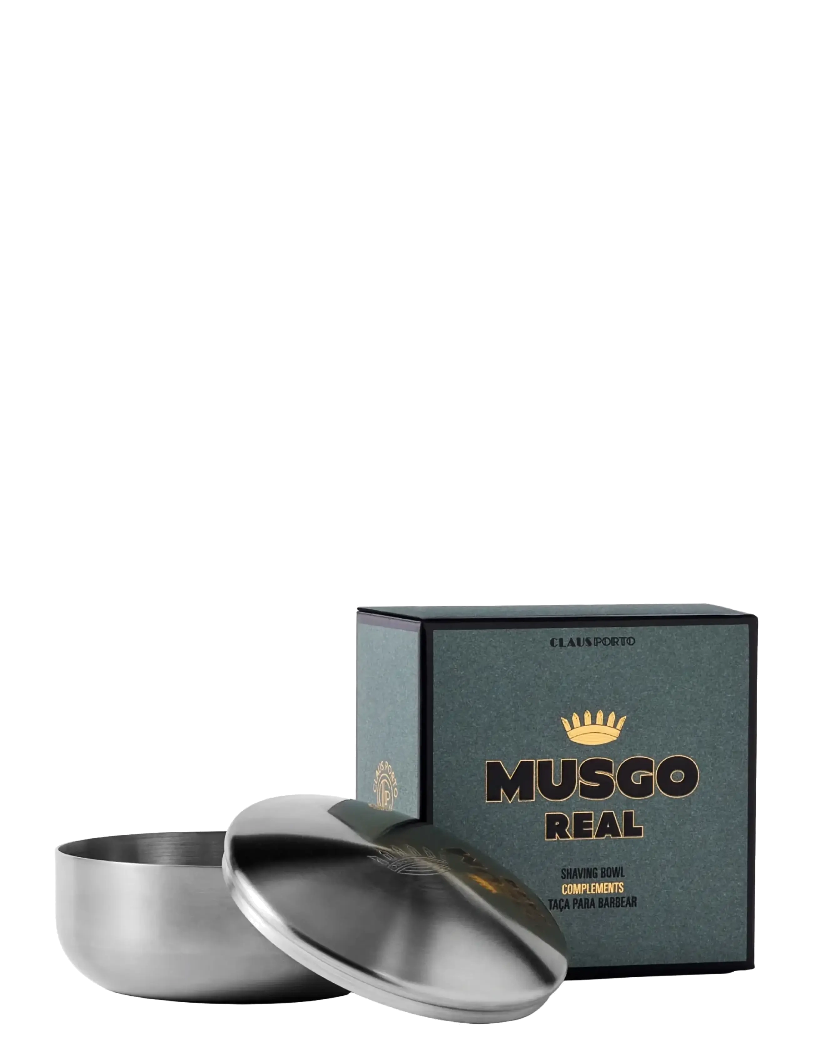 Claus Porto Musgo Real Complements Shaving Bowl, Barbering Brush, Sølv, Str: ONE SIZE