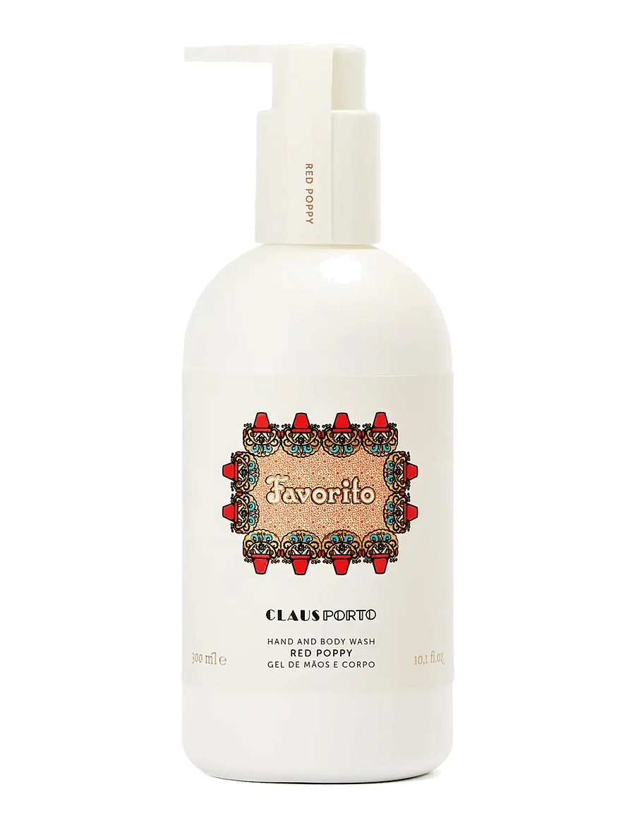 Claus Porto - Favorito Red Poppy Hand & Body Wash - shower gel & bruseolier - red - 1
