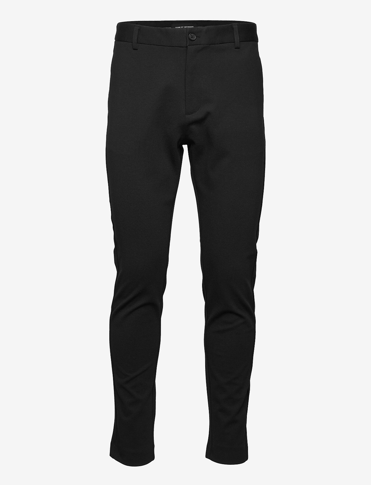 Clean Cut Copenhagen - Milano Jersey Pants - jakkesætsbukser - black - 0