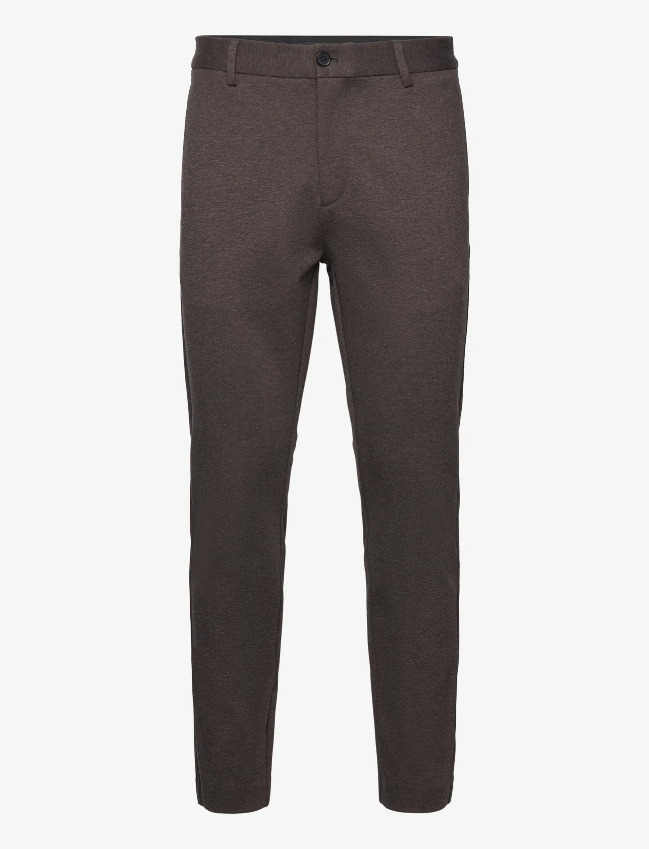 Clean Cut Copenhagen - Milano Jersey Pants - suit trousers - brown melangÈ - 0