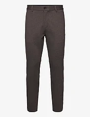 Clean Cut Copenhagen - Milano Jersey Pants - kostiumo kelnės - brown melangÈ - 0