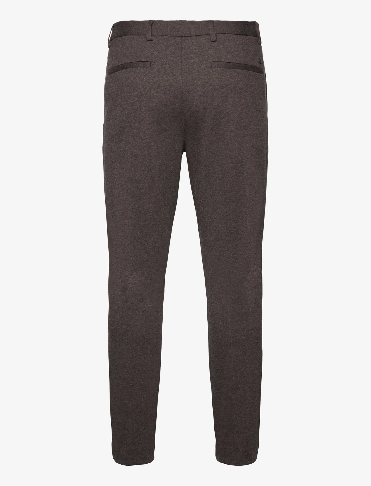 Clean Cut Copenhagen - Milano Jersey Pants - kostiumo kelnės - brown melangÈ - 1