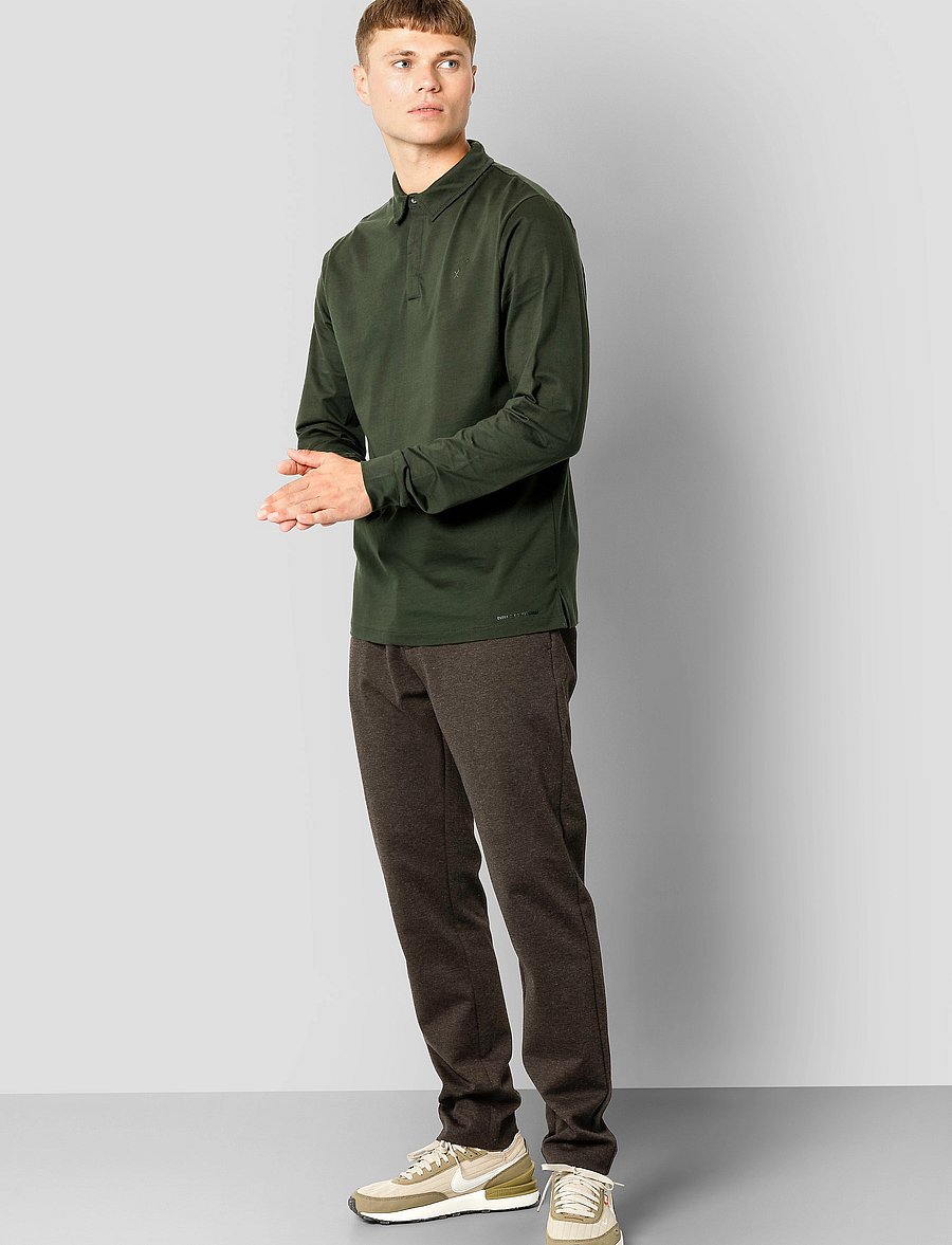 Clean Cut Copenhagen - Milano Jersey Pants - anzugshosen - brown melangÈ - 0