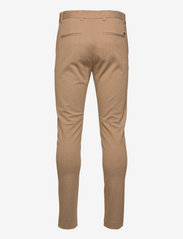 Clean Cut Copenhagen - Milano Jersey Pants - jakkesætsbukser - dark camel melange - 1