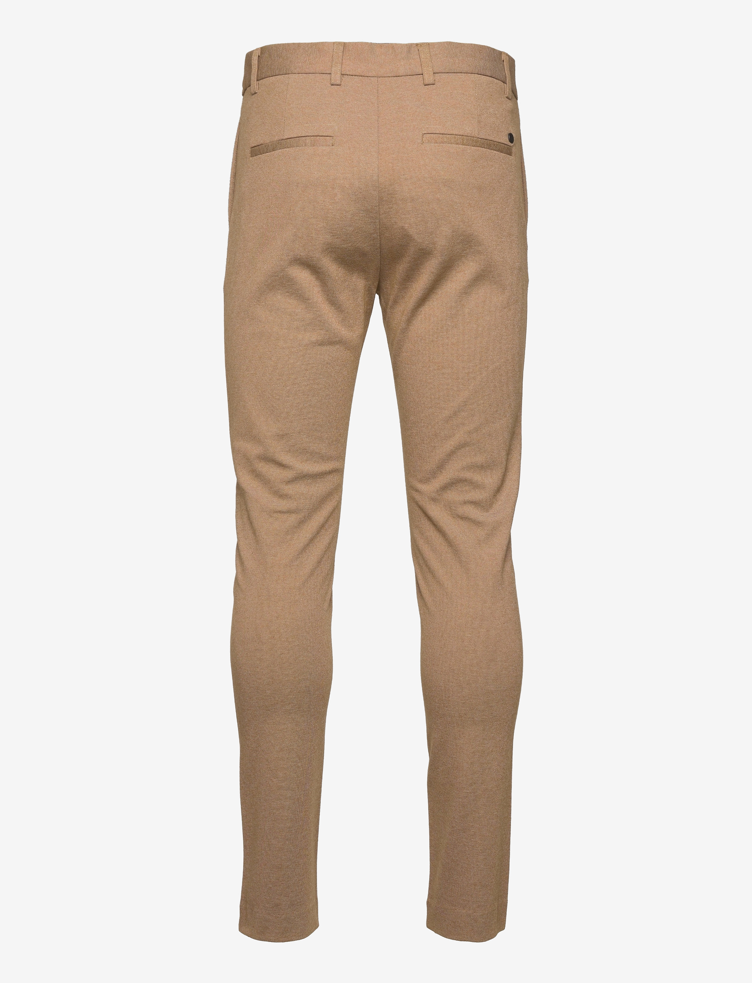 Clean Cut Copenhagen - Milano Jersey Pants - jakkesætsbukser - dark camel melange - 2