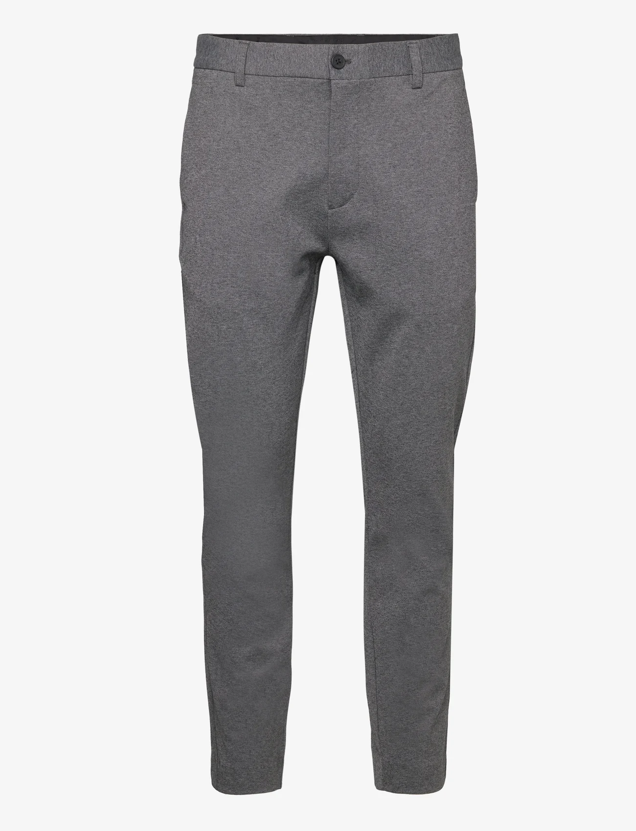 Clean Cut Copenhagen - Milano Jersey Pants - puvunhousut - dark grey mix - 0
