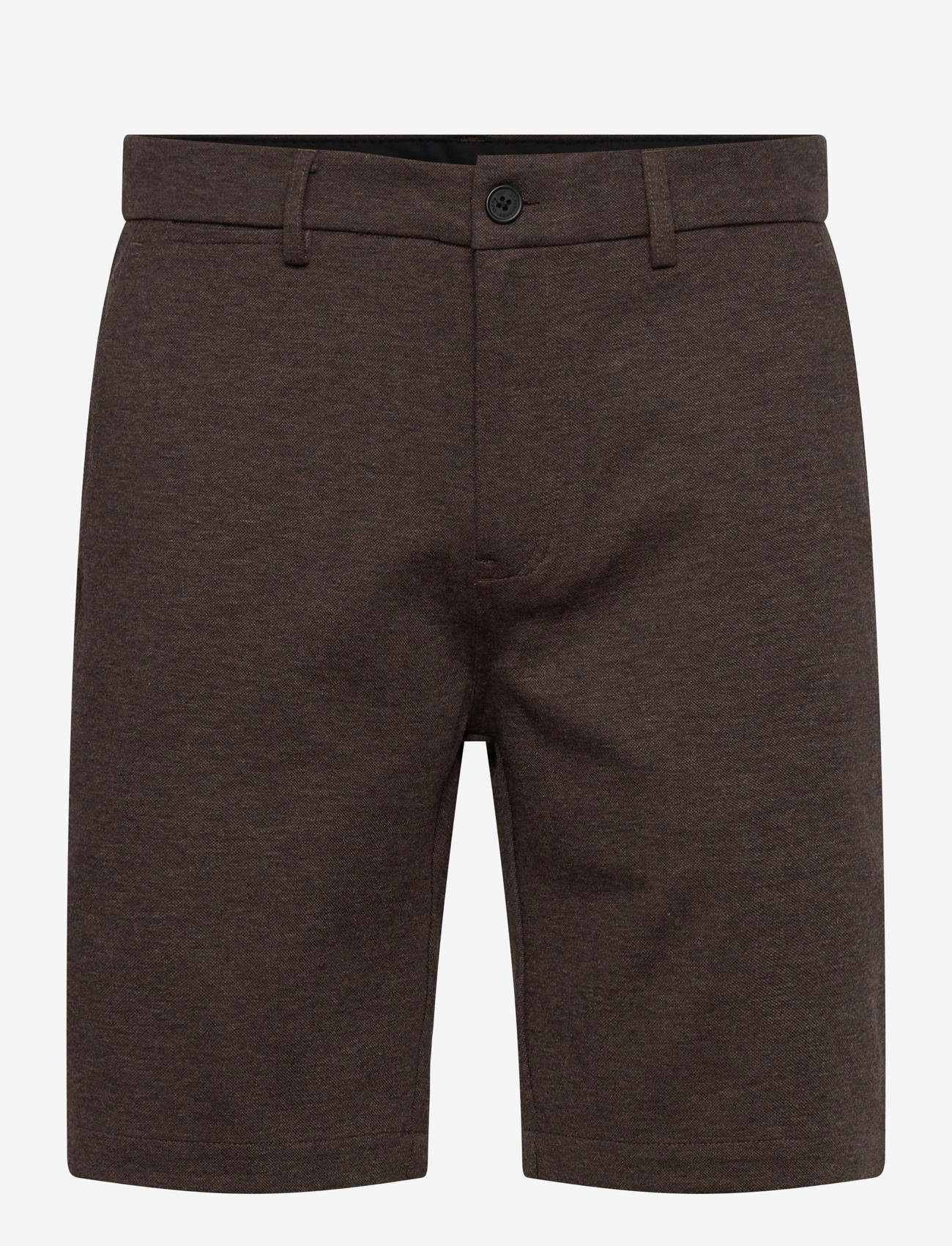Clean Cut Copenhagen - Milano Jersey Shorts - chino stila šorti - brown melangÈ - 0