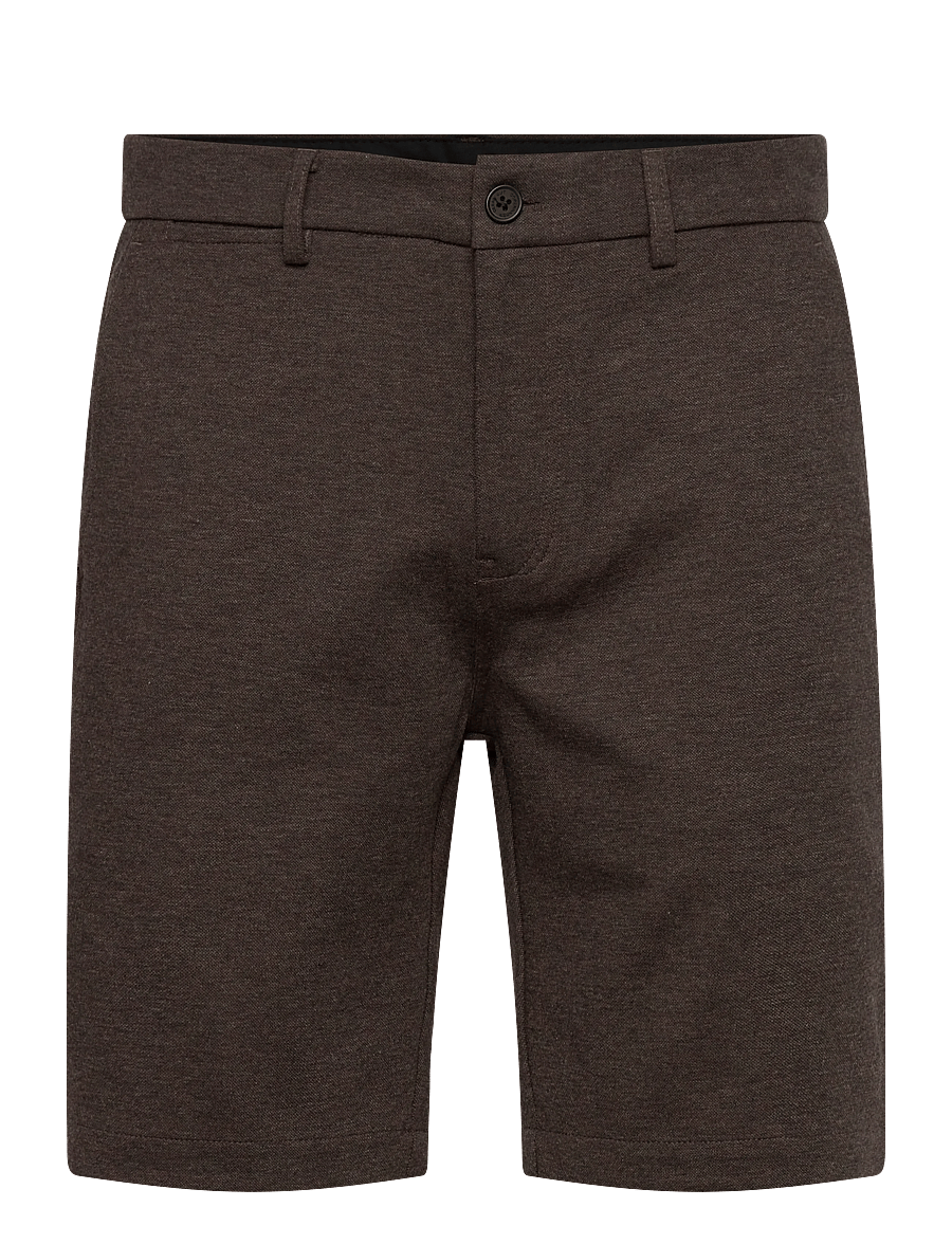 Clean Cut Copenhagen - Milano Jersey Shorts - chinos shorts - brown melangÈ - 0