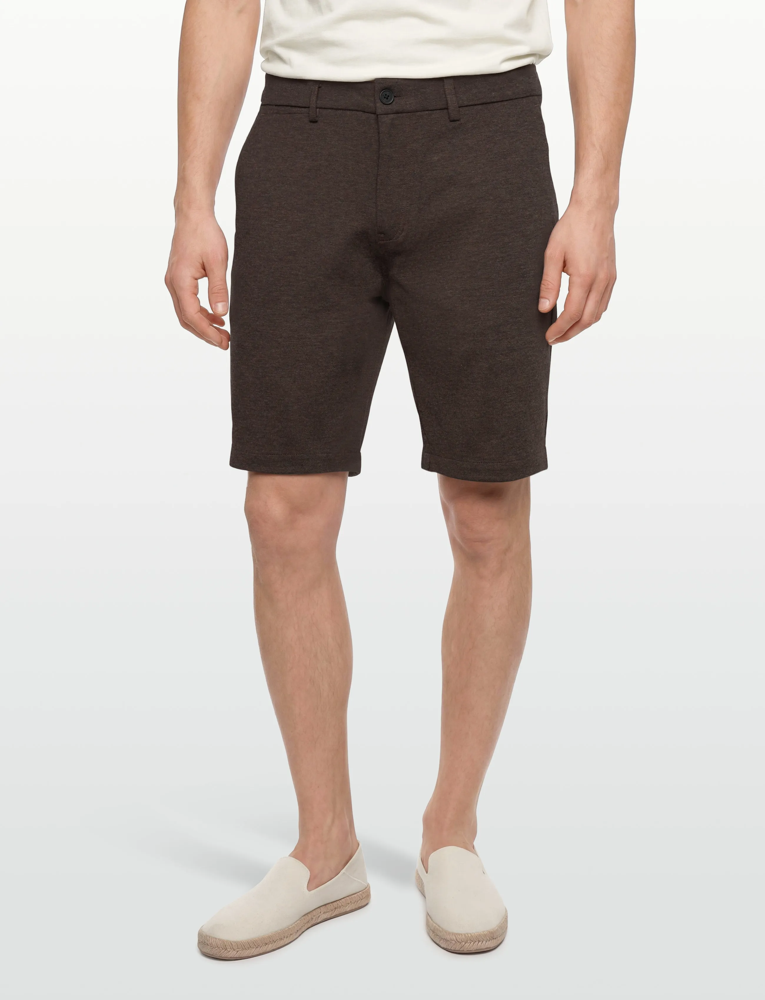 Clean Cut Copenhagen - Milano Jersey Shorts - chinos shorts - brown melangÈ - 3