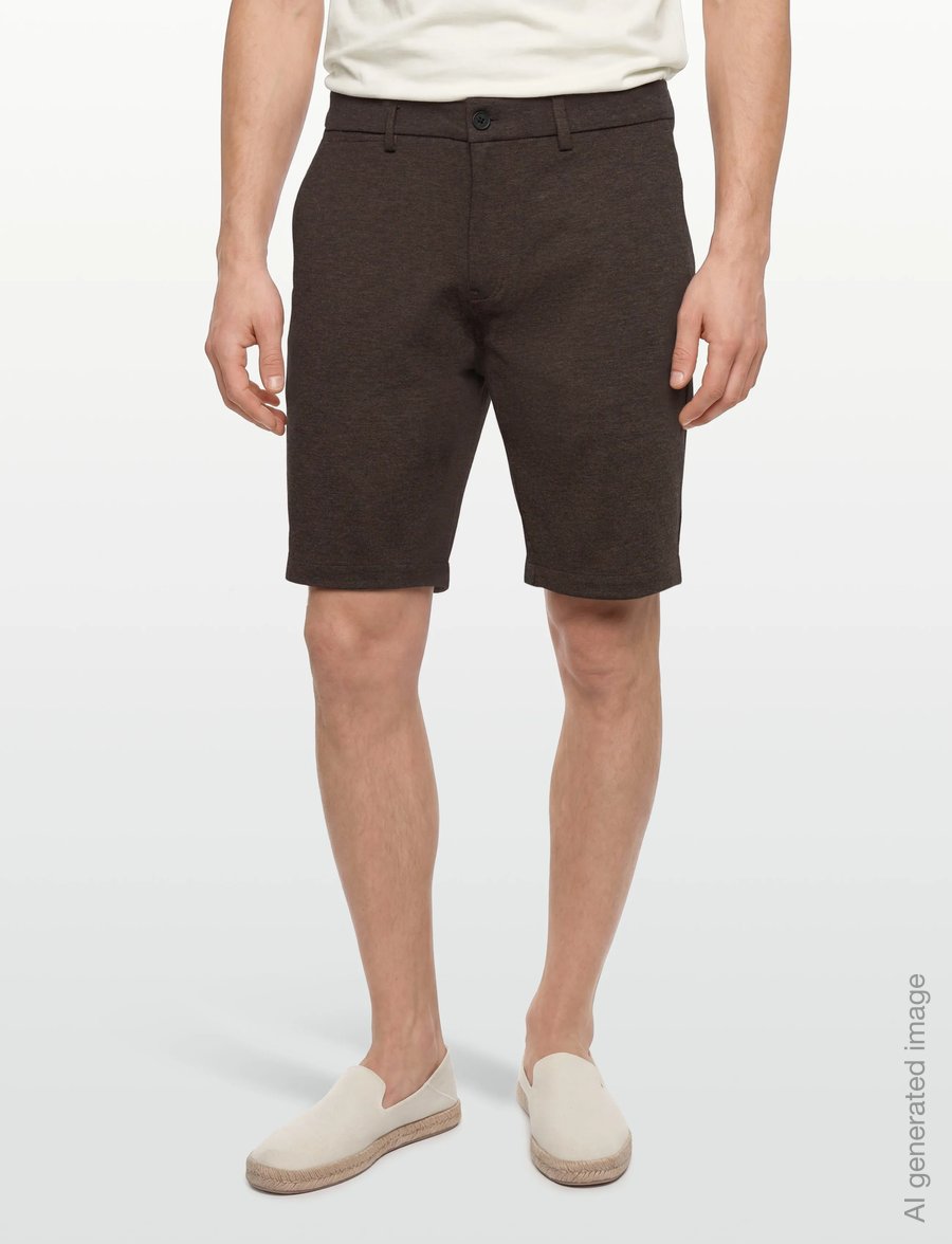 Clean Cut Copenhagen - Milano Jersey Shorts - chinos shorts - brown melangÈ - 3