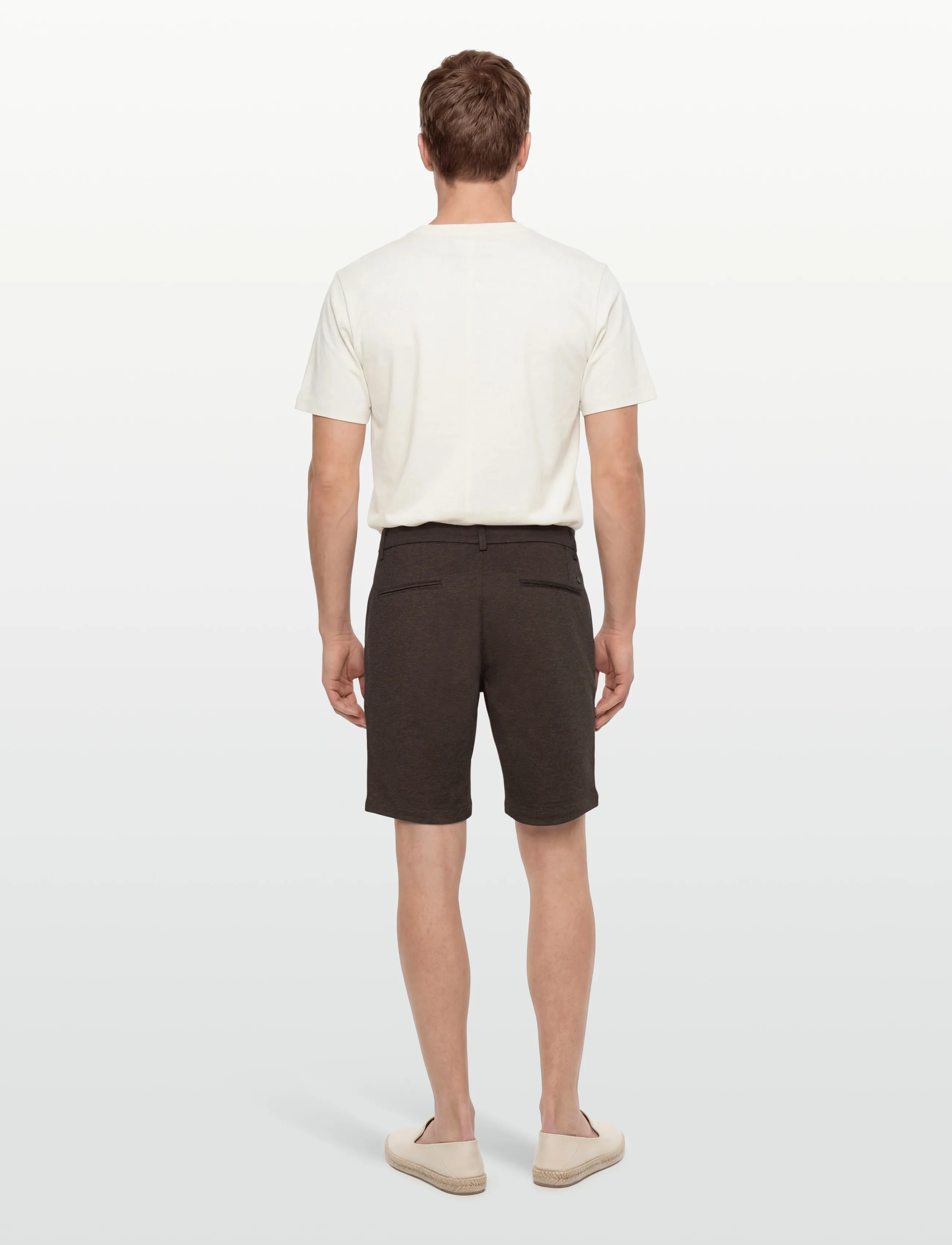 Clean Cut Copenhagen - Milano Jersey Shorts - chinos shorts - brown melangÈ - 4