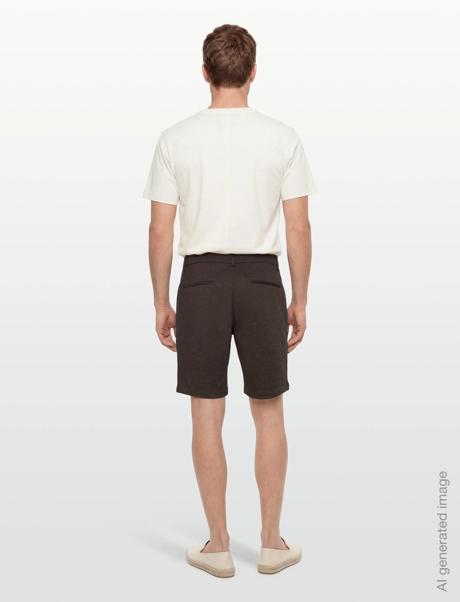 Clean Cut Copenhagen - Milano Jersey Shorts - chinos shorts - brown melangÈ - 4