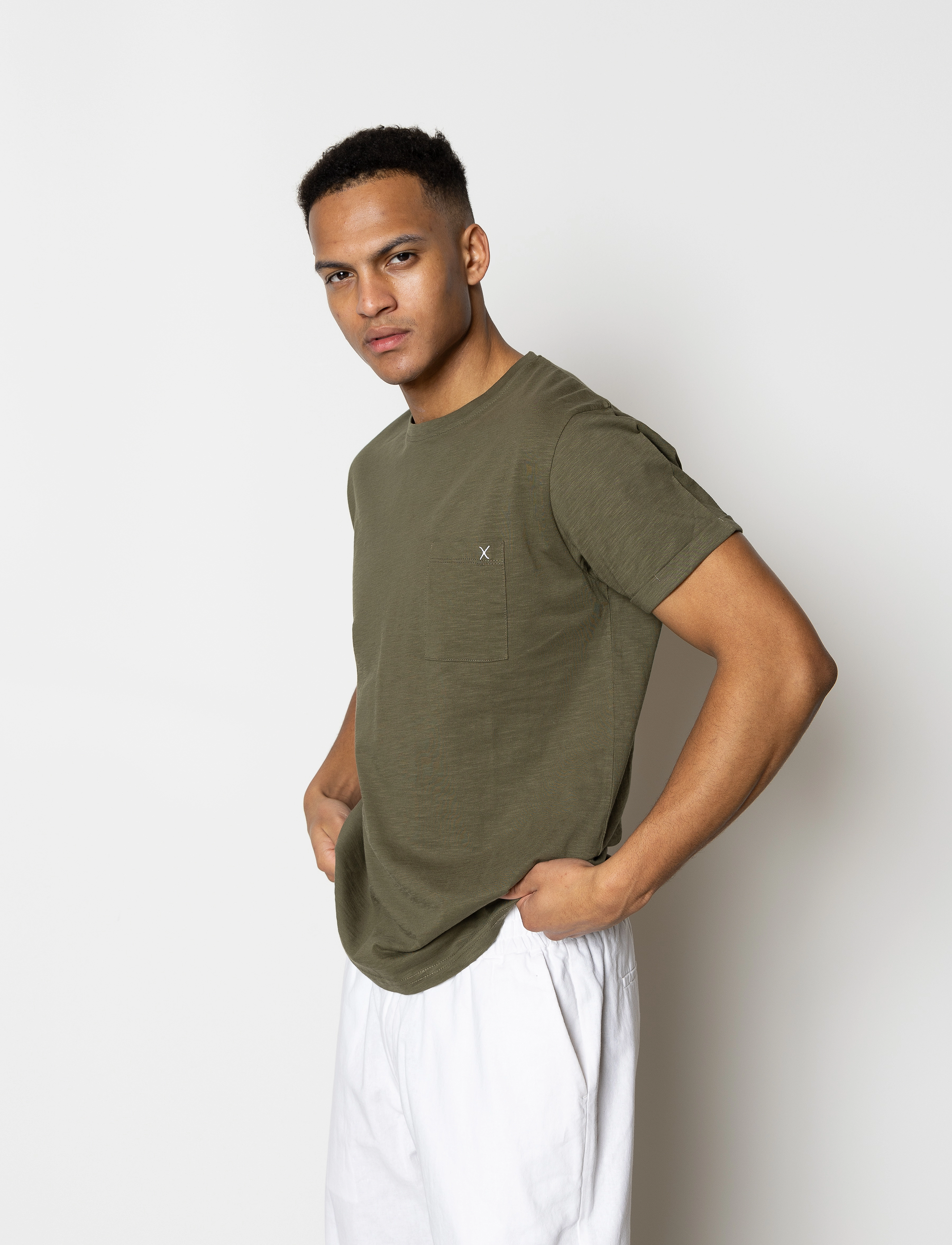 Clean Cut Copenhagen Kolding Organic Tee S/S, S, Green, T-Shirts > Kortærmede, Herre