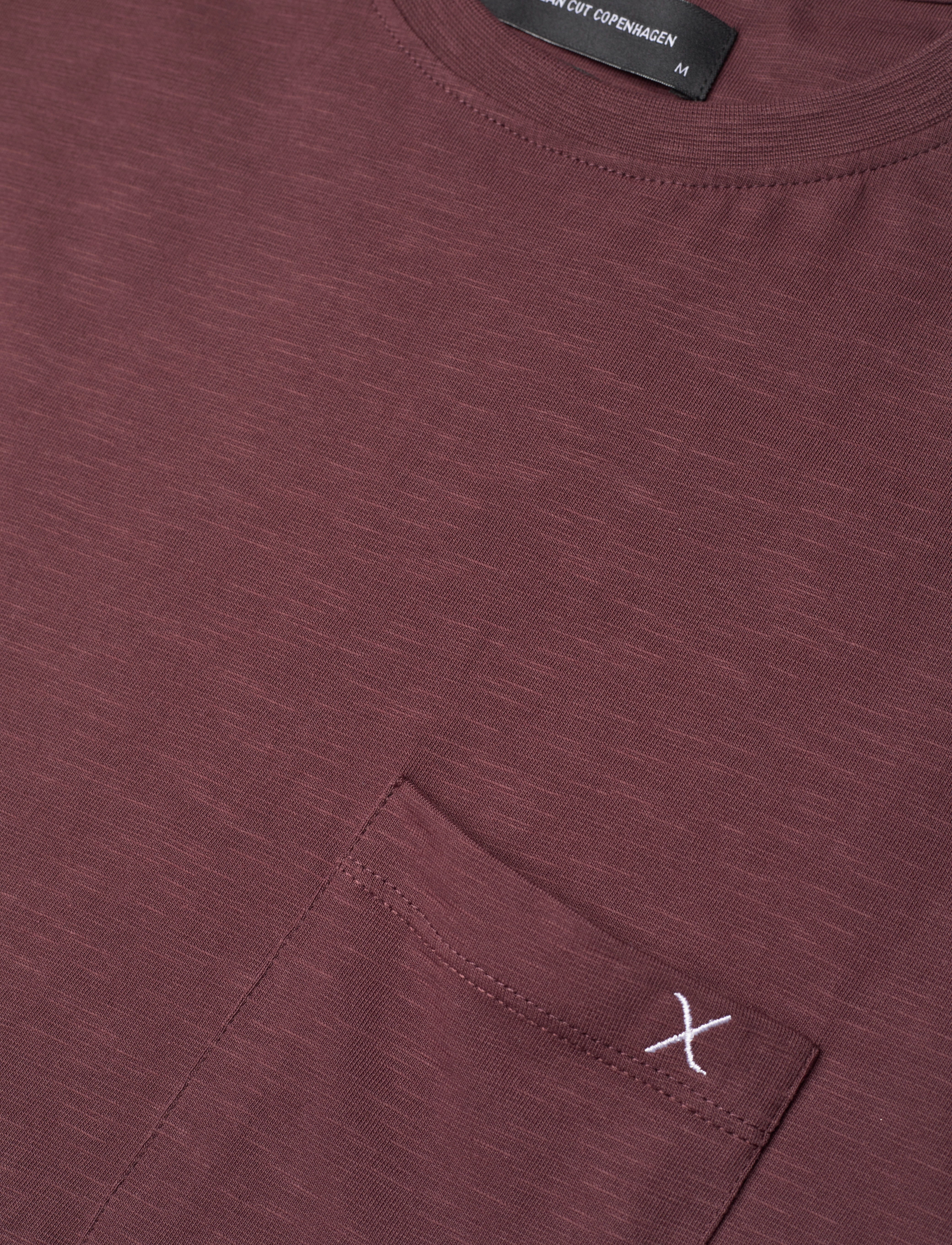 Clean Cut Copenhagen - Kolding Organic Tee S/S - laveste priser - dark plum - 2
