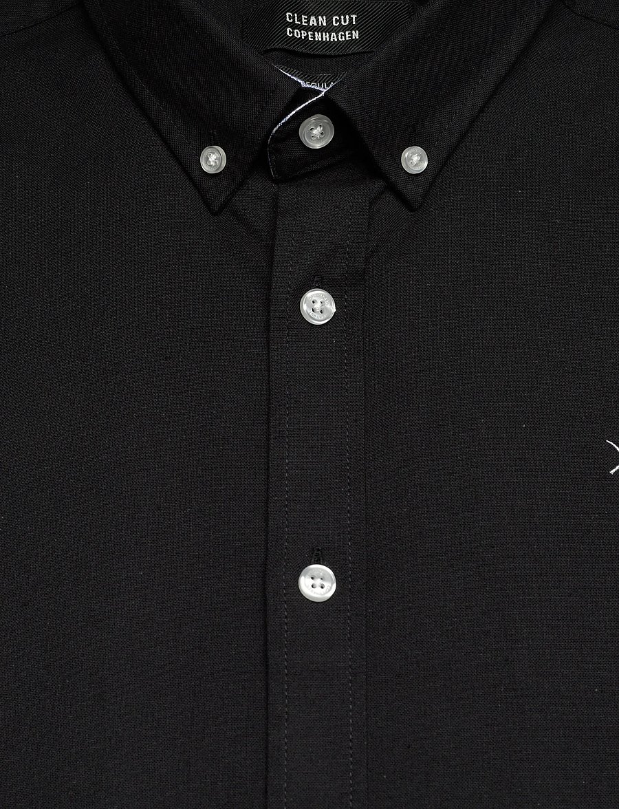Clean Cut Copenhagen - Oxford Stretch Plain L/S - oxfordi särgid - black - 2