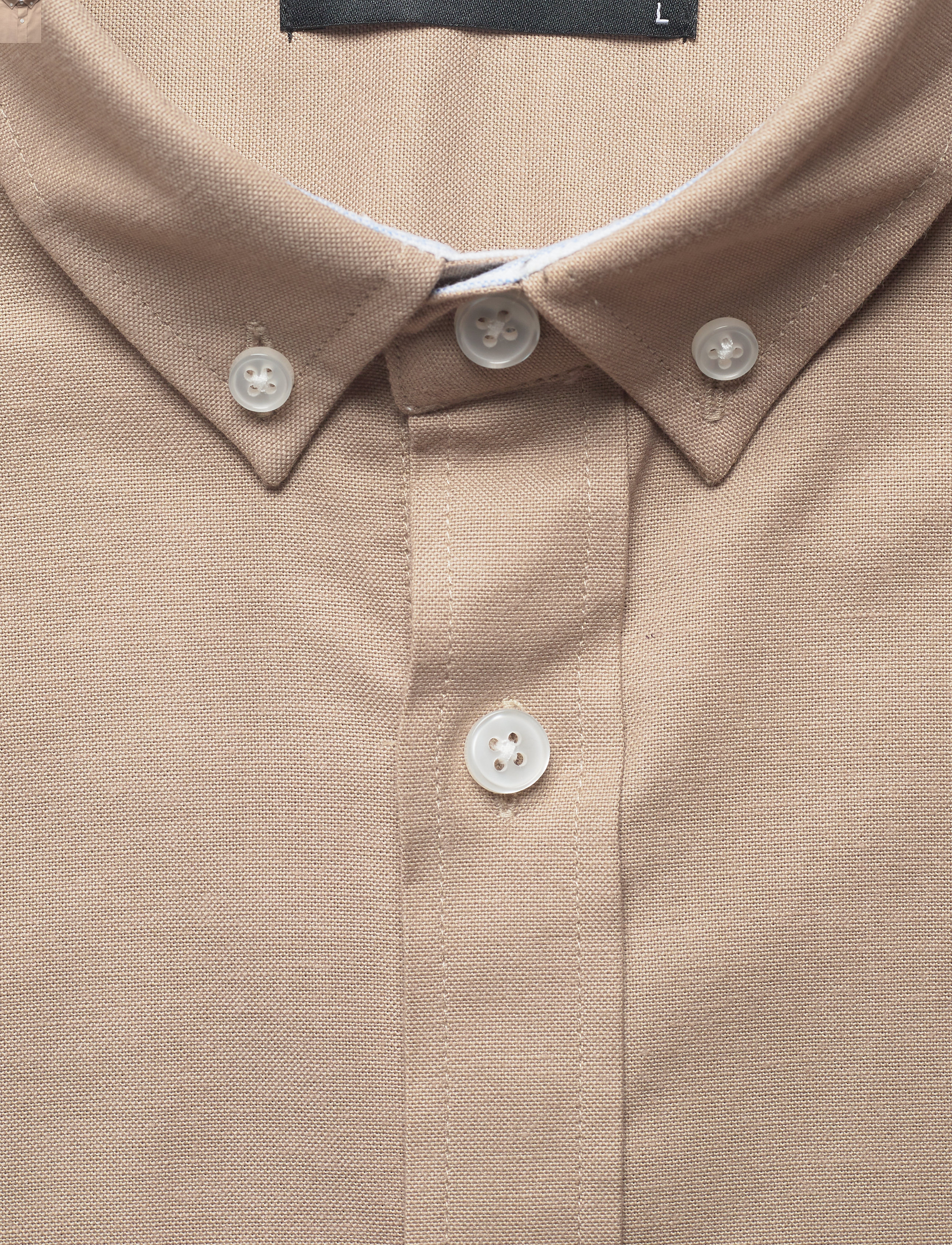 Clean Cut Copenhagen - Oxford Stretch Plain L/S - oxfordi särgid - camel - 3