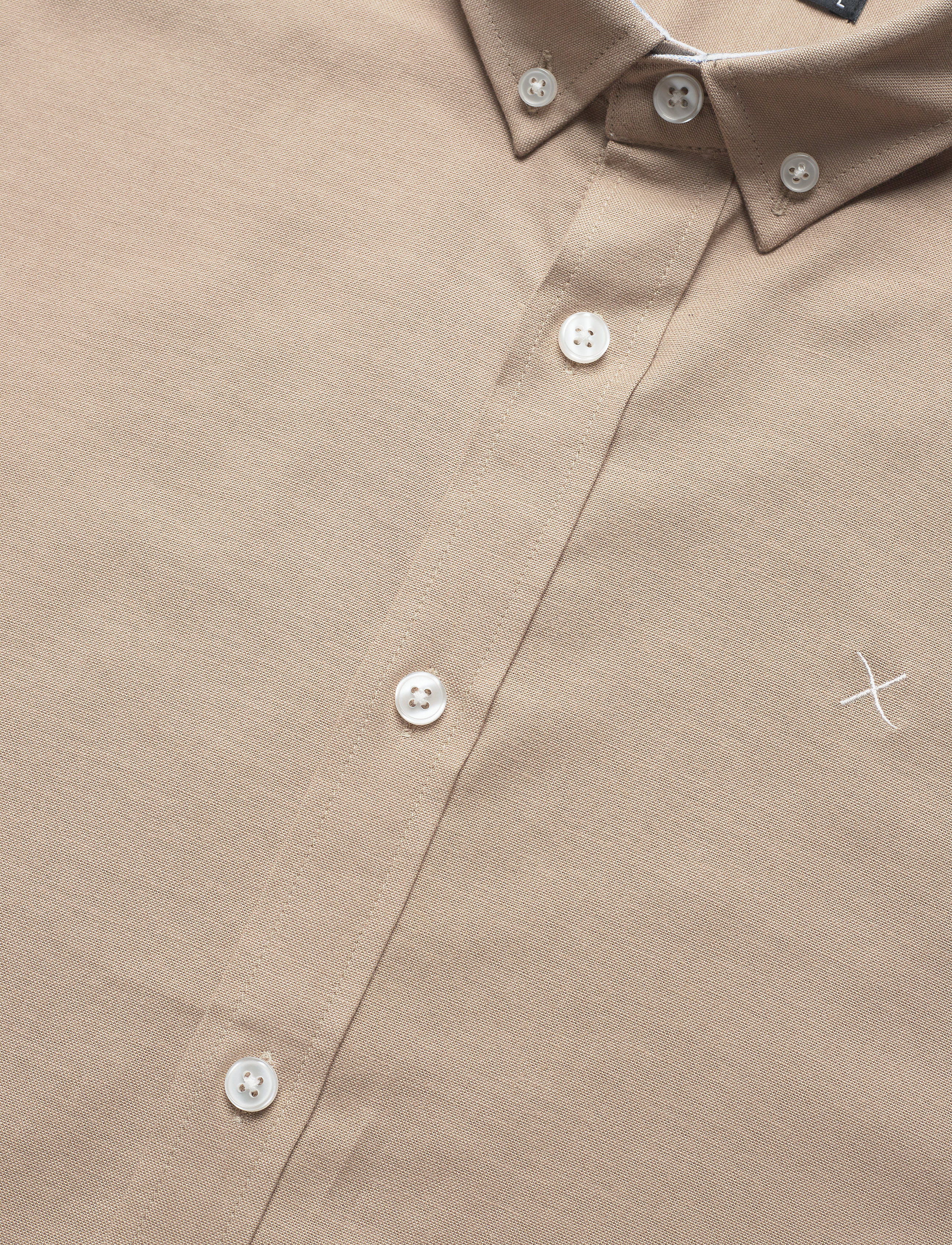 Clean Cut Copenhagen - Oxford Stretch Plain L/S - oxfordi särgid - camel - 4