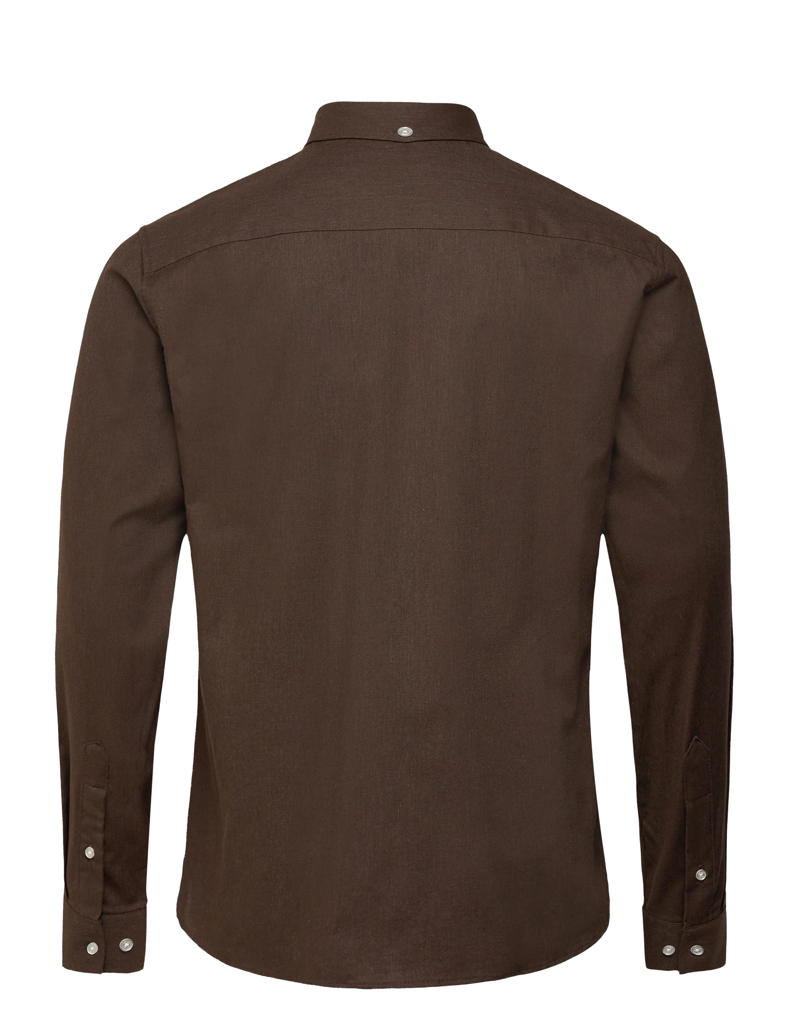 Clean Cut Copenhagen - Oxford Stretch Plain L/S - oxford-skjorter - dark brown melange - 1