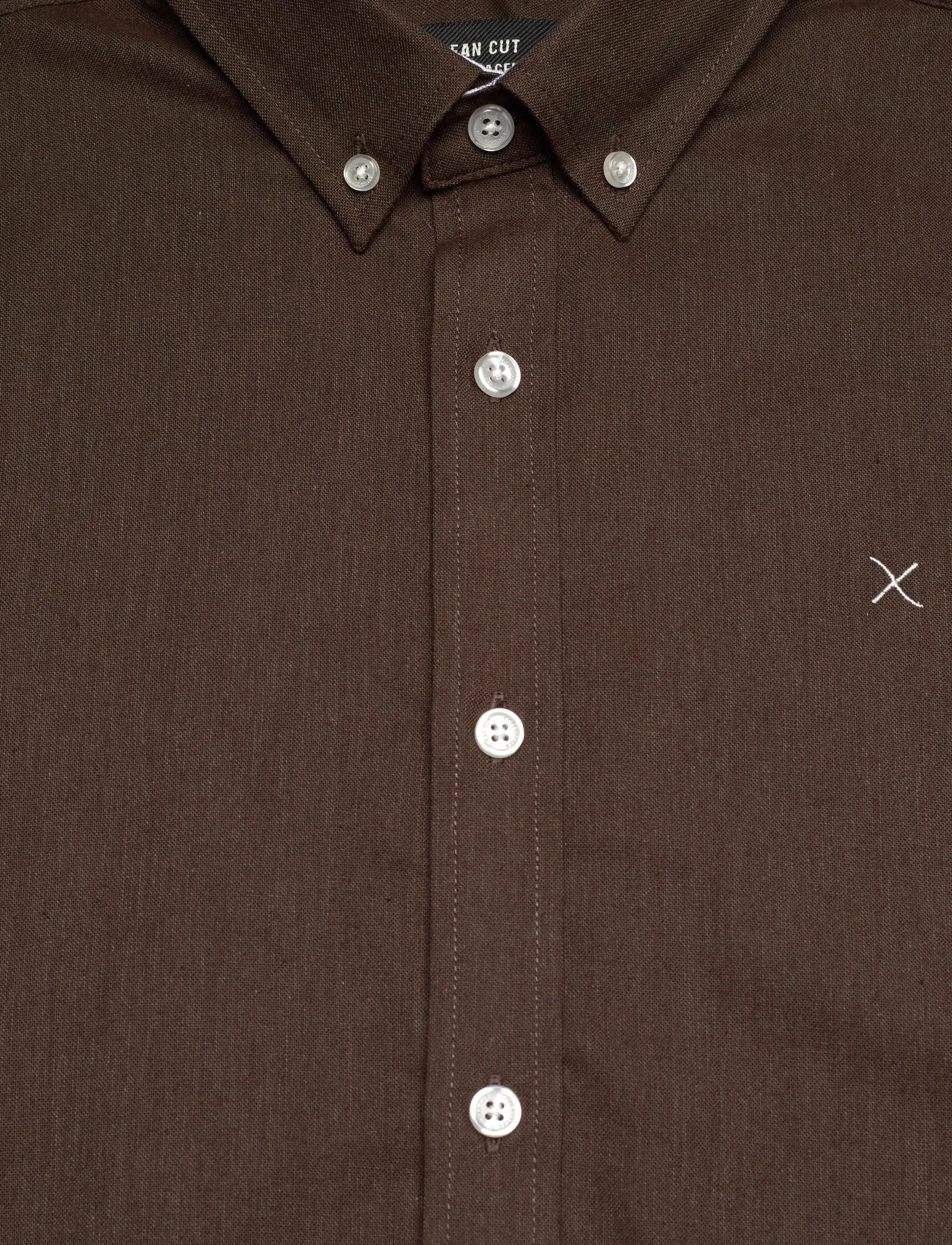 Clean Cut Copenhagen - Oxford Stretch Plain L/S - oxford-skjorter - dark brown melange - 2