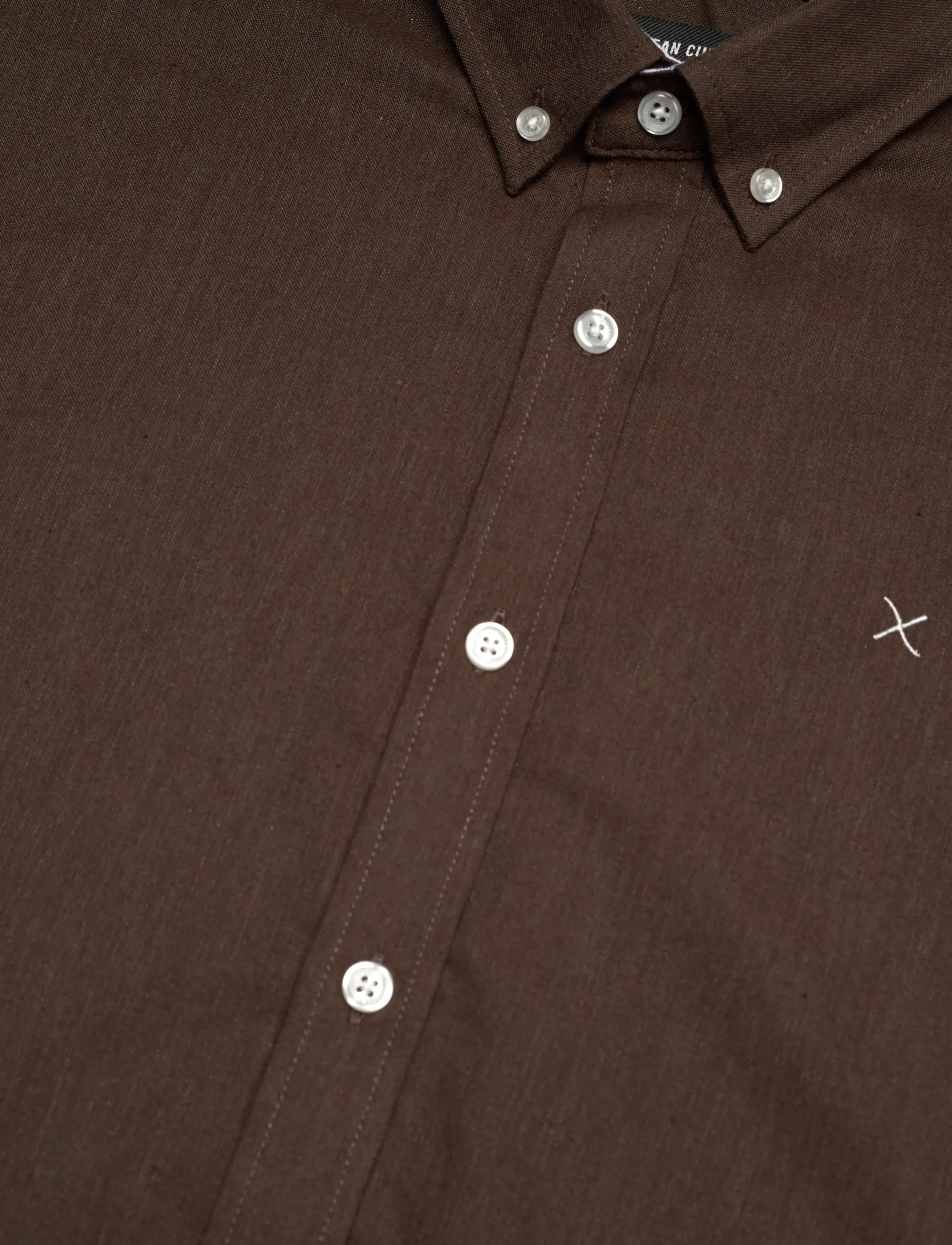Clean Cut Copenhagen - Oxford Stretch Plain L/S - oxford-skjorter - dark brown melange - 3