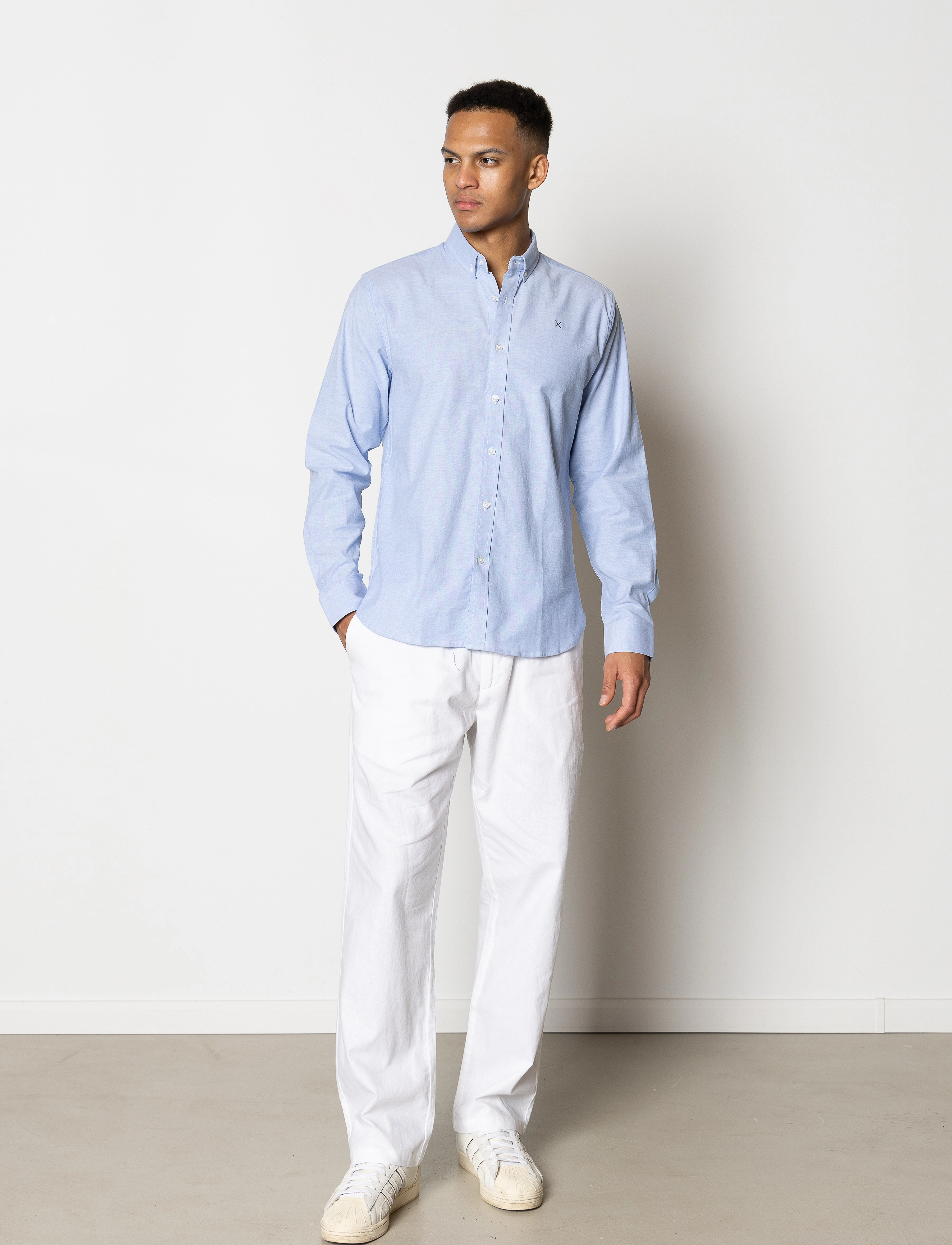 Clean Cut Copenhagen - Oxford Stretch Plain L/S - oxford-hemden - light blue - 4