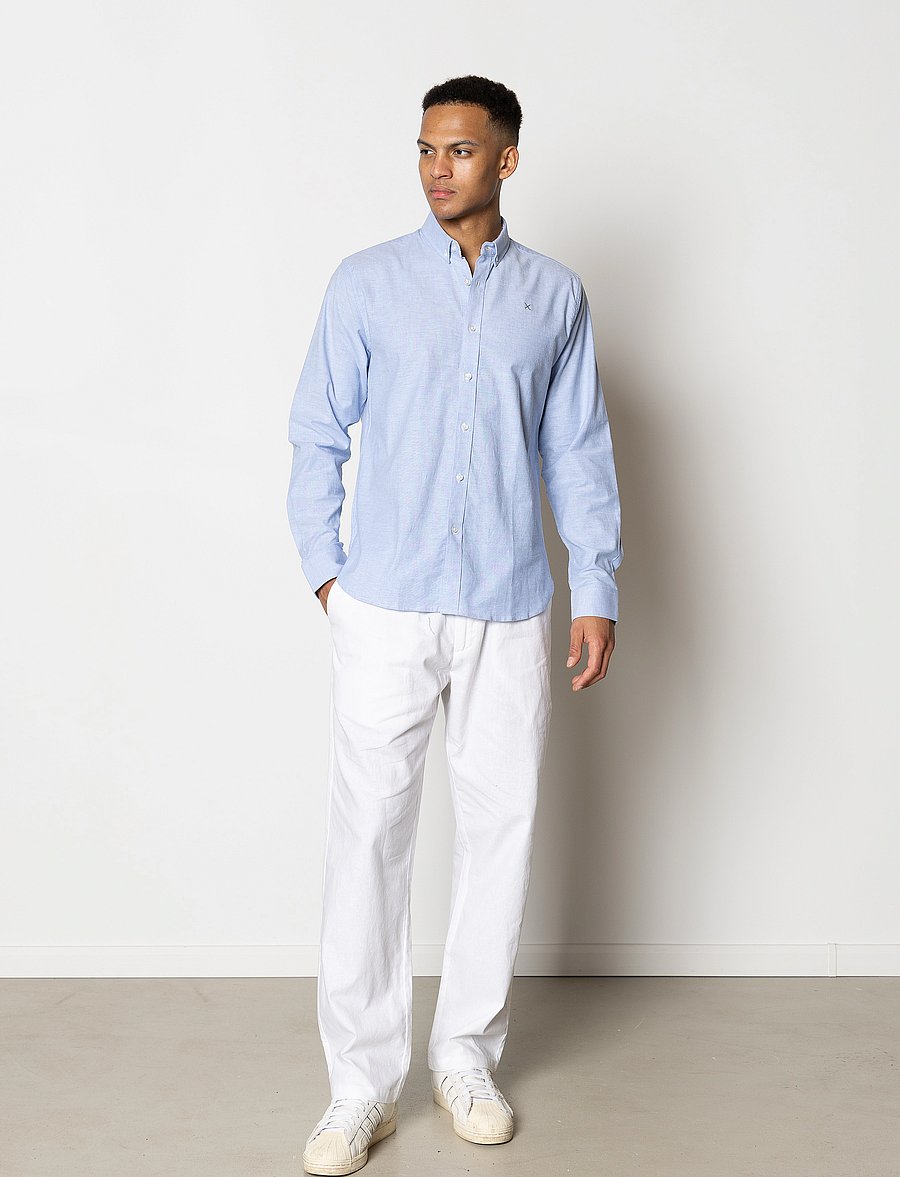 Clean Cut Copenhagen - Oxford Plain L/S - oxfordi särgid - light blue - 4