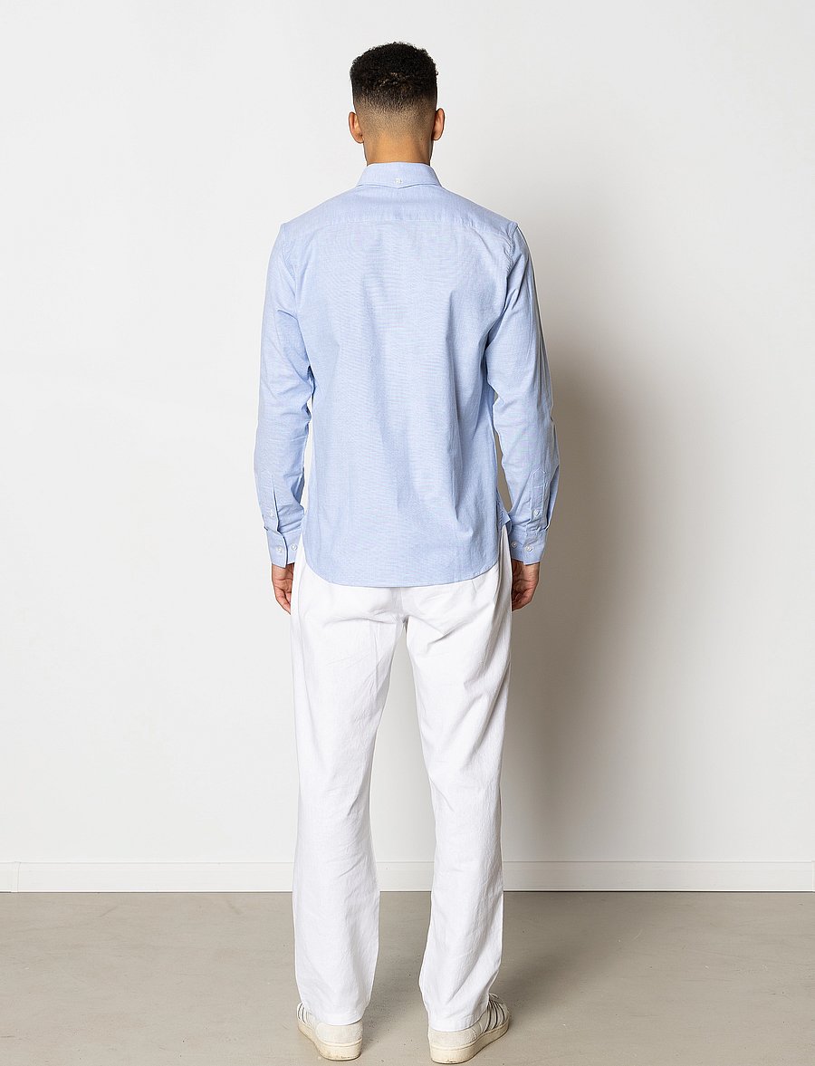 Clean Cut Copenhagen - Oxford Plain L/S - oxfordi särgid - light blue - 5