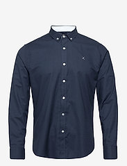 Oxford Stretch Plain L/S - NAVY