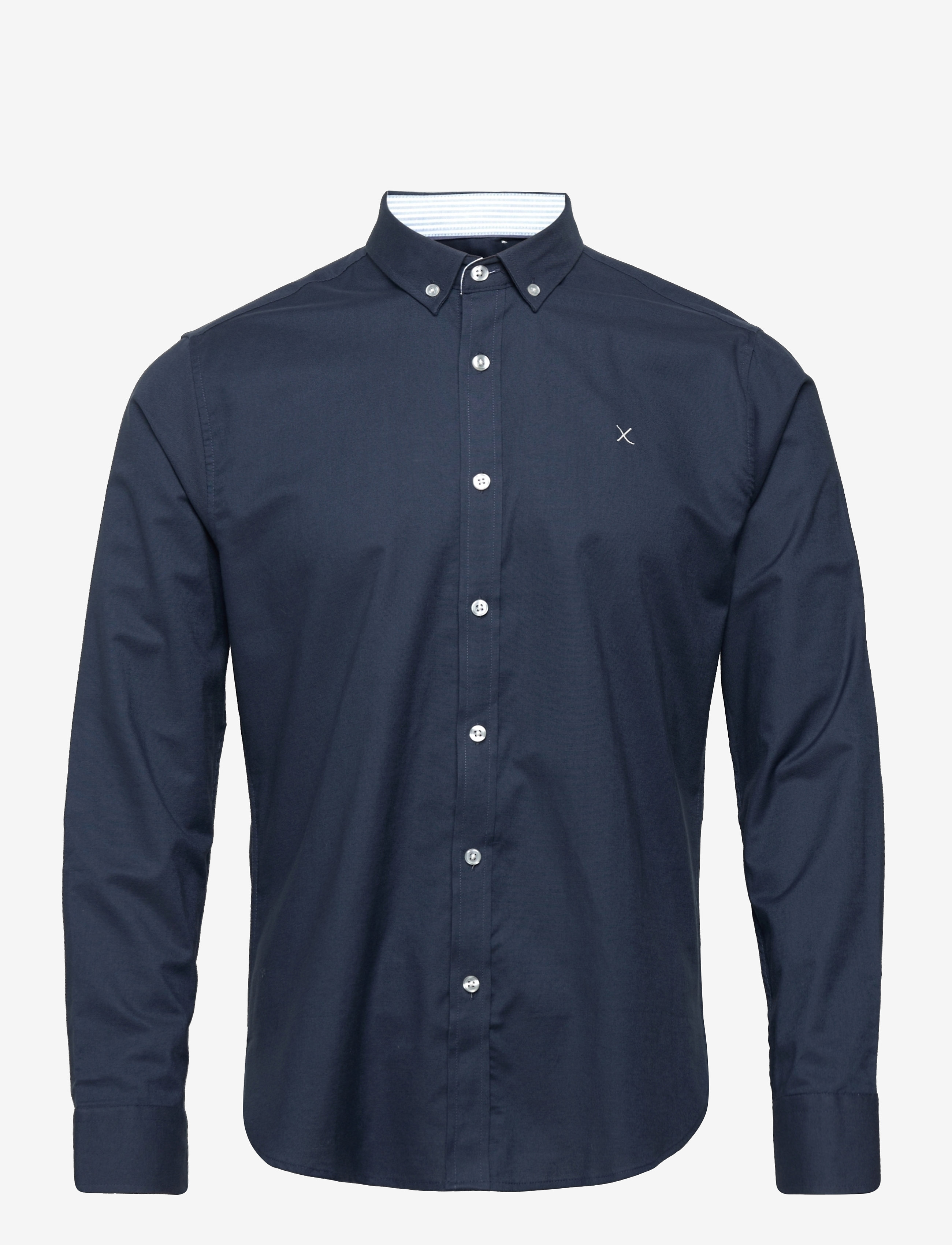 Clean Cut Copenhagen Oxford Stretch Plain L/S - Clean Cut Copenhagen - NAVY01 / navy