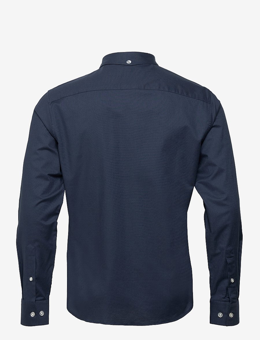 Clean Cut Copenhagen - Oxford Stretch Plain L/S - oxfordi särgid - navy01 - 2