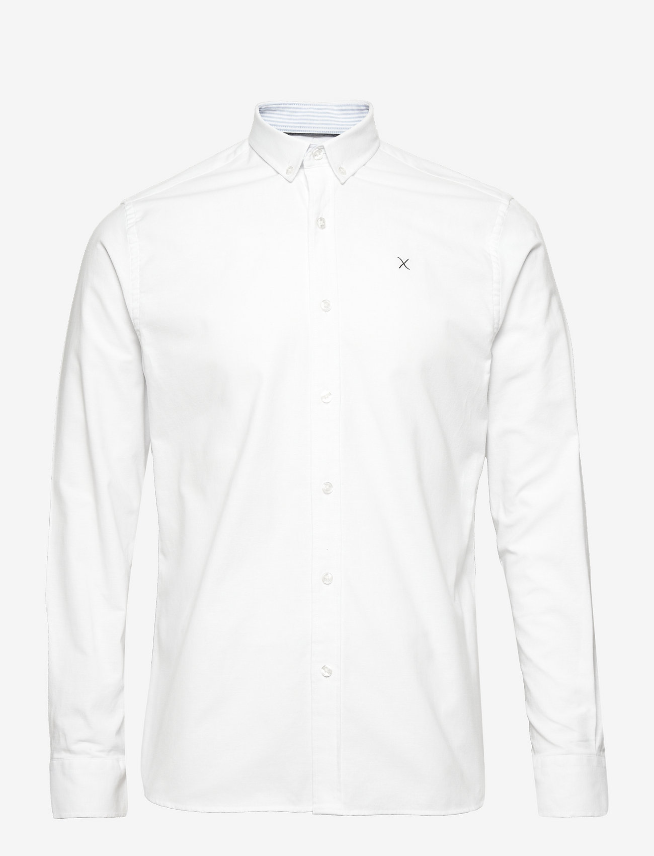 Clean Cut Copenhagen - Oxford Stretch Plain L/S - oxford shirts - white - 0