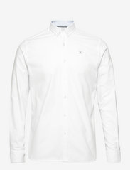 Clean Cut Copenhagen - Oxford Stretch Plain L/S - oxford shirts - white - 0