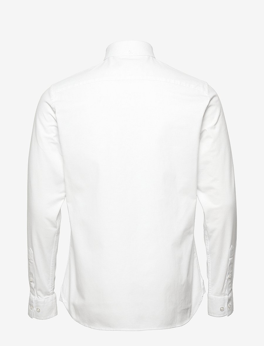Clean Cut Copenhagen - Oxford Stretch Plain L/S - oxford skjorter - white01 - 1