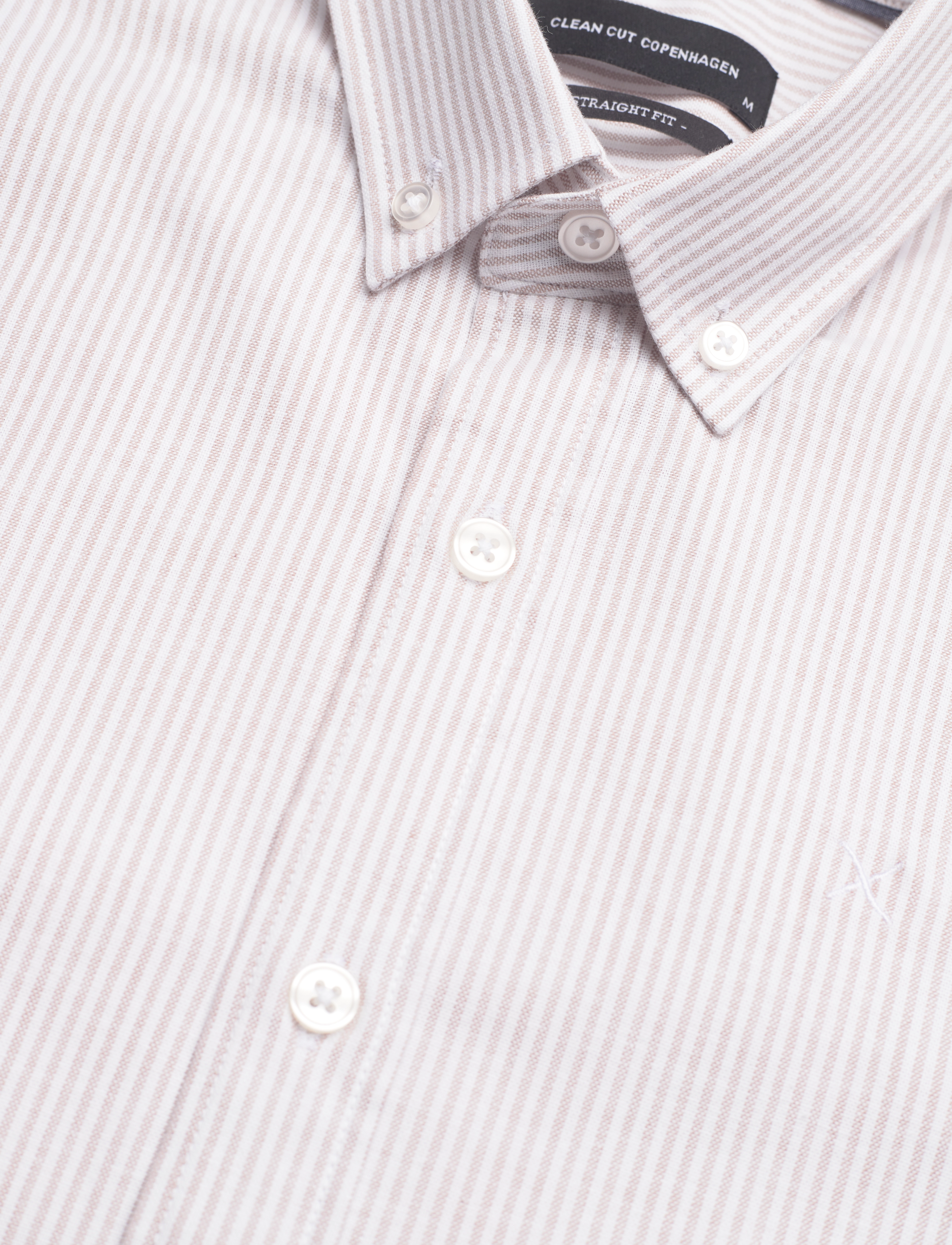 Clean Cut Copenhagen - Oxford Stretch Stripe L/S - khaki striped - 4