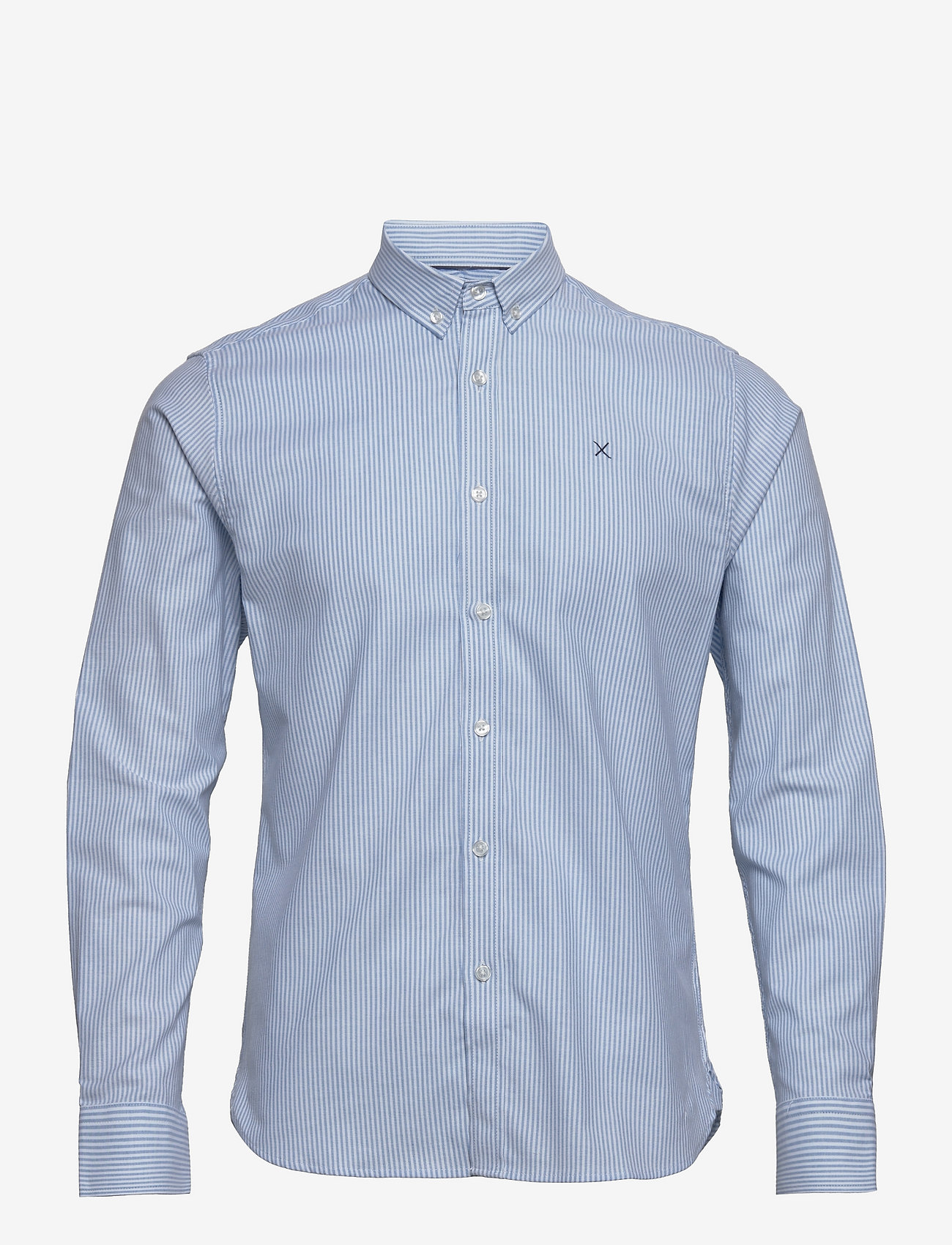 Clean Cut Copenhagen - Oxford Stretch Stripe L/S - oxford-skjortor - light blue - 1