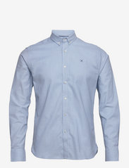 Clean Cut Copenhagen - Oxford Stretch Stripe L/S - oxford shirts - light blue - 0