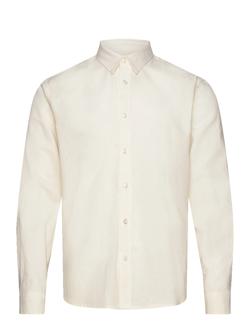 Clean Cut Copenhagen - Cotton / Linen Shirt L/S - hørskjorter - ecru - 0