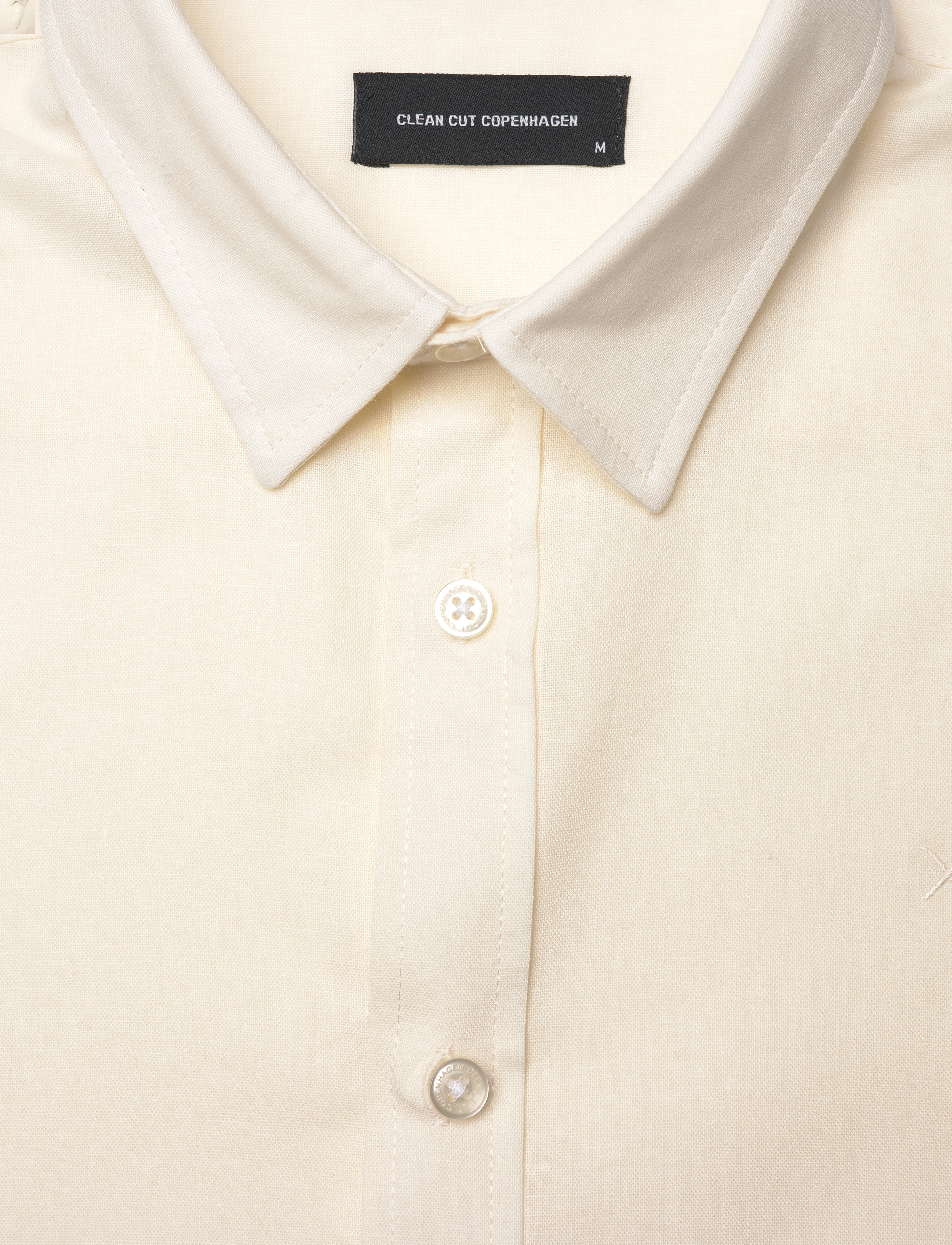 Clean Cut Copenhagen - Cotton / Linen Shirt L/S - lininiai marškiniai - ecru - 2