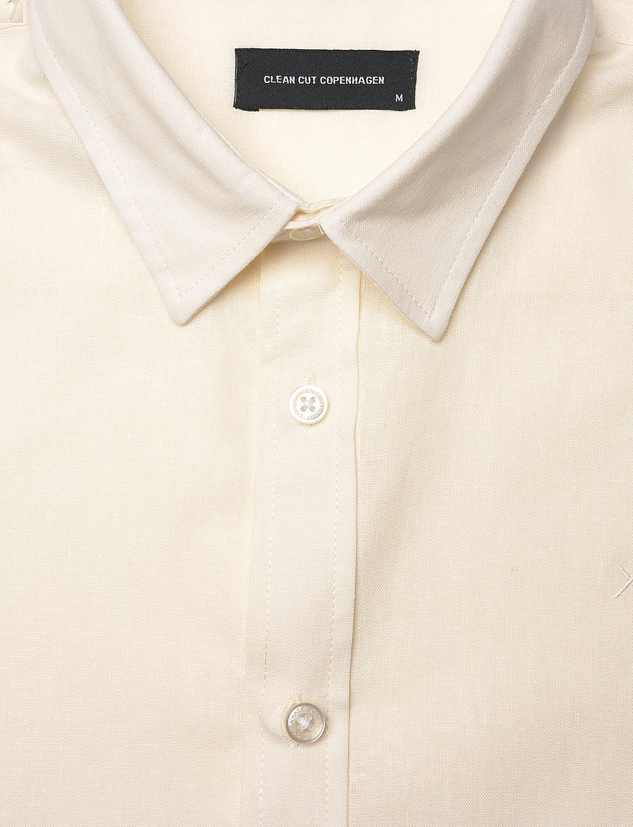 Clean Cut Copenhagen - Cotton / Linen Shirt L/S - hørskjorter - ecru - 2