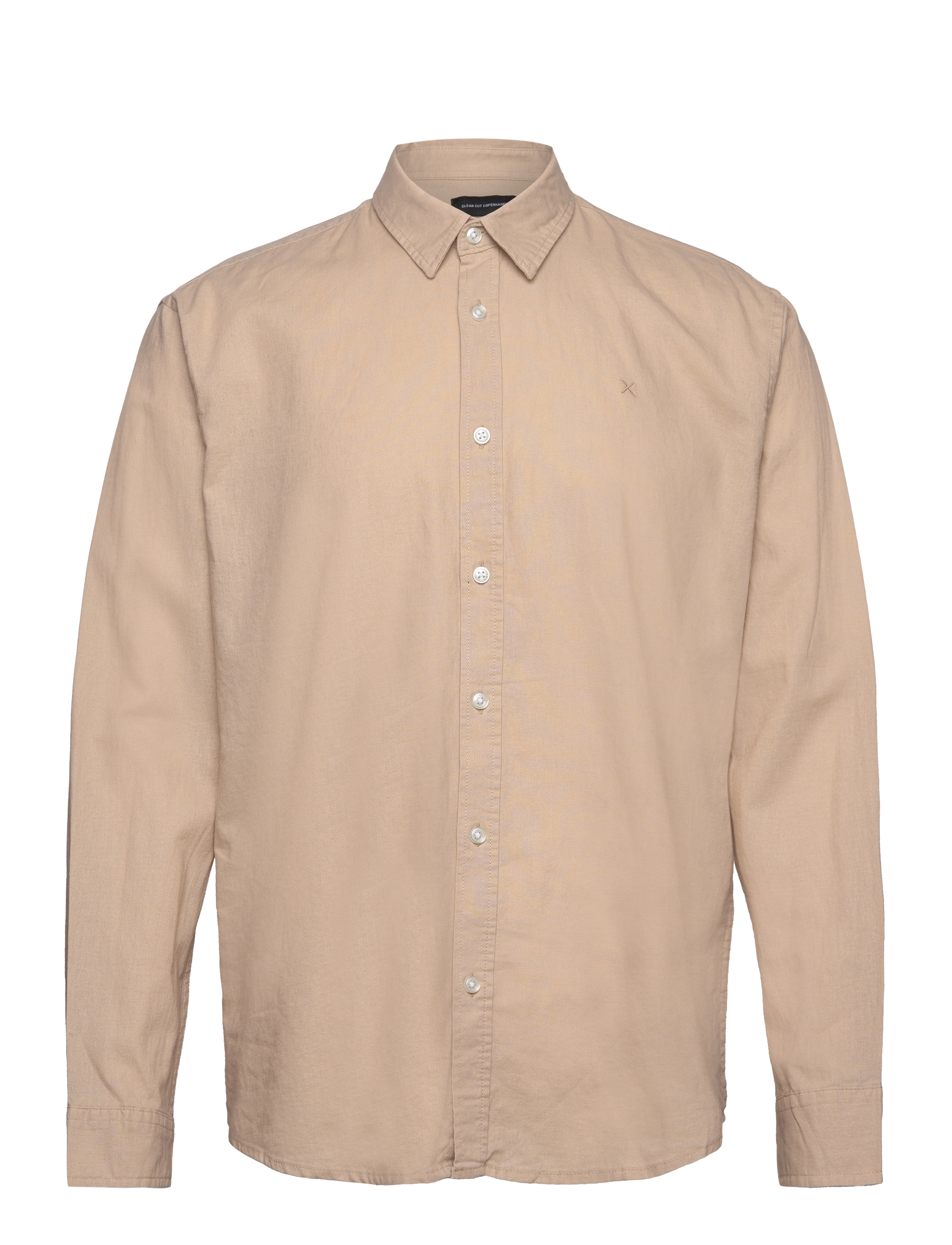 Clean Cut Copenhagen Cotton / Linen Shirt L/S - Basic skjorter - KHAKI / beige