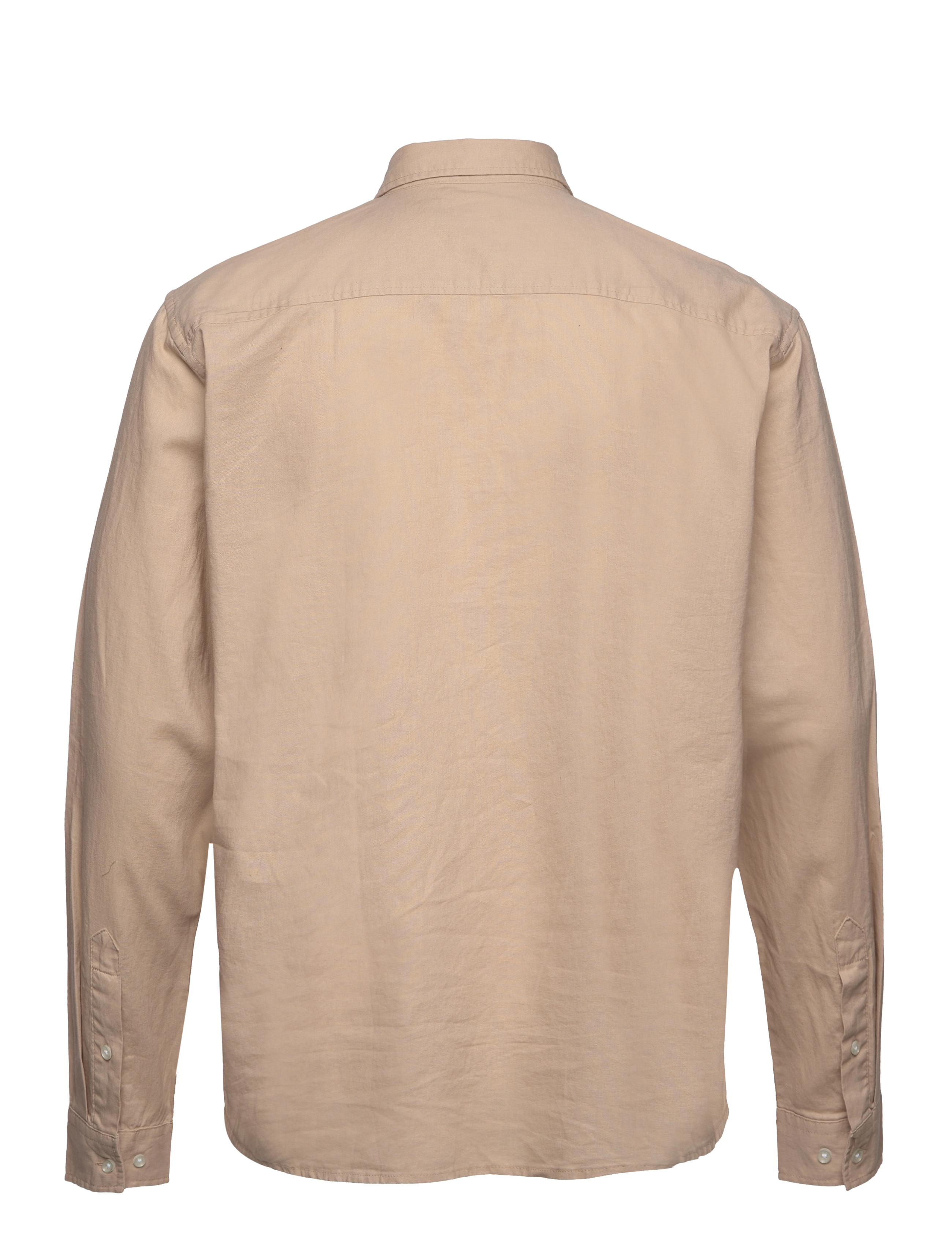Clean Cut Copenhagen - Cotton / Linen Shirt L/S - linneskjortor - khaki - 1