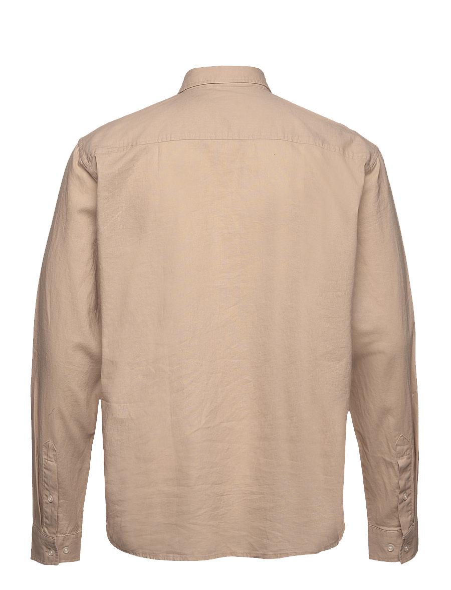Clean Cut Copenhagen - Cotton / Linen Shirt L/S - hørskjorter - khaki - 1