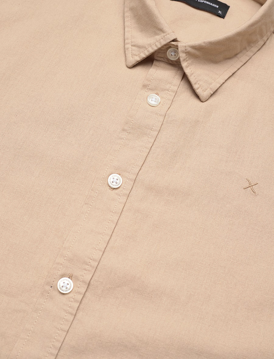Clean Cut Copenhagen - Cotton / Linen Shirt L/S - hørskjorter - khaki - 3