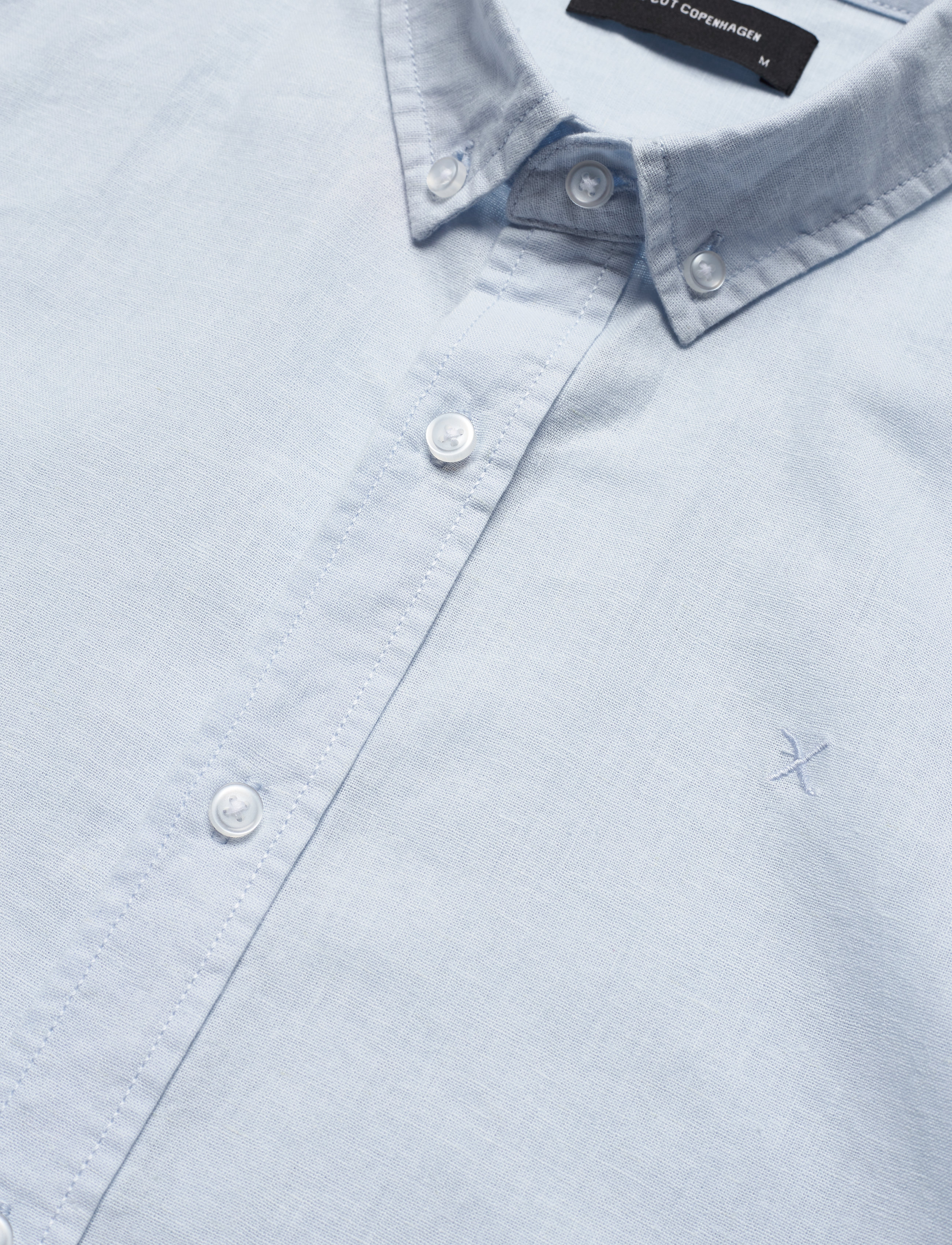 Clean Cut Copenhagen - Cotton / Linen Shirt L/S - hørskjorter - sky blue - 3