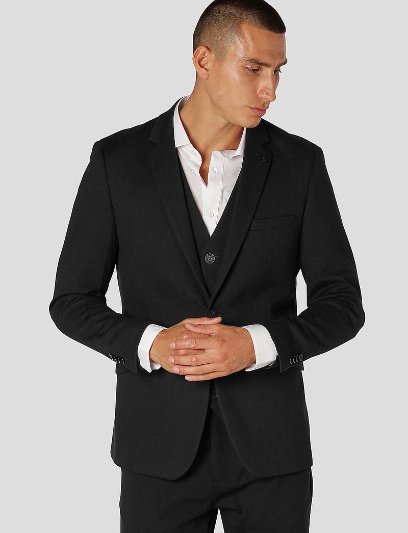 Clean Cut Copenhagen - Milano Jersey Blazer - enkelknäppta kavajer - black01 - 0