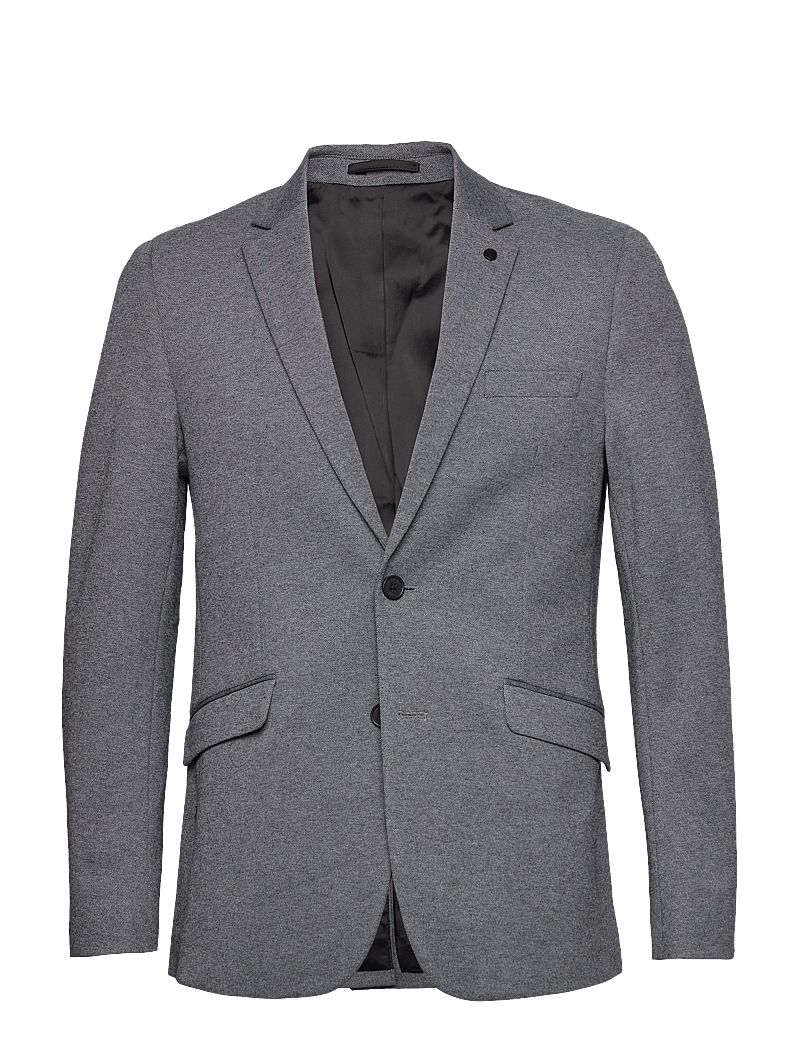 Clean Cut Copenhagen - Milano Jersey Blazer - enkelknäppta kavajer - dark grey mix - 1