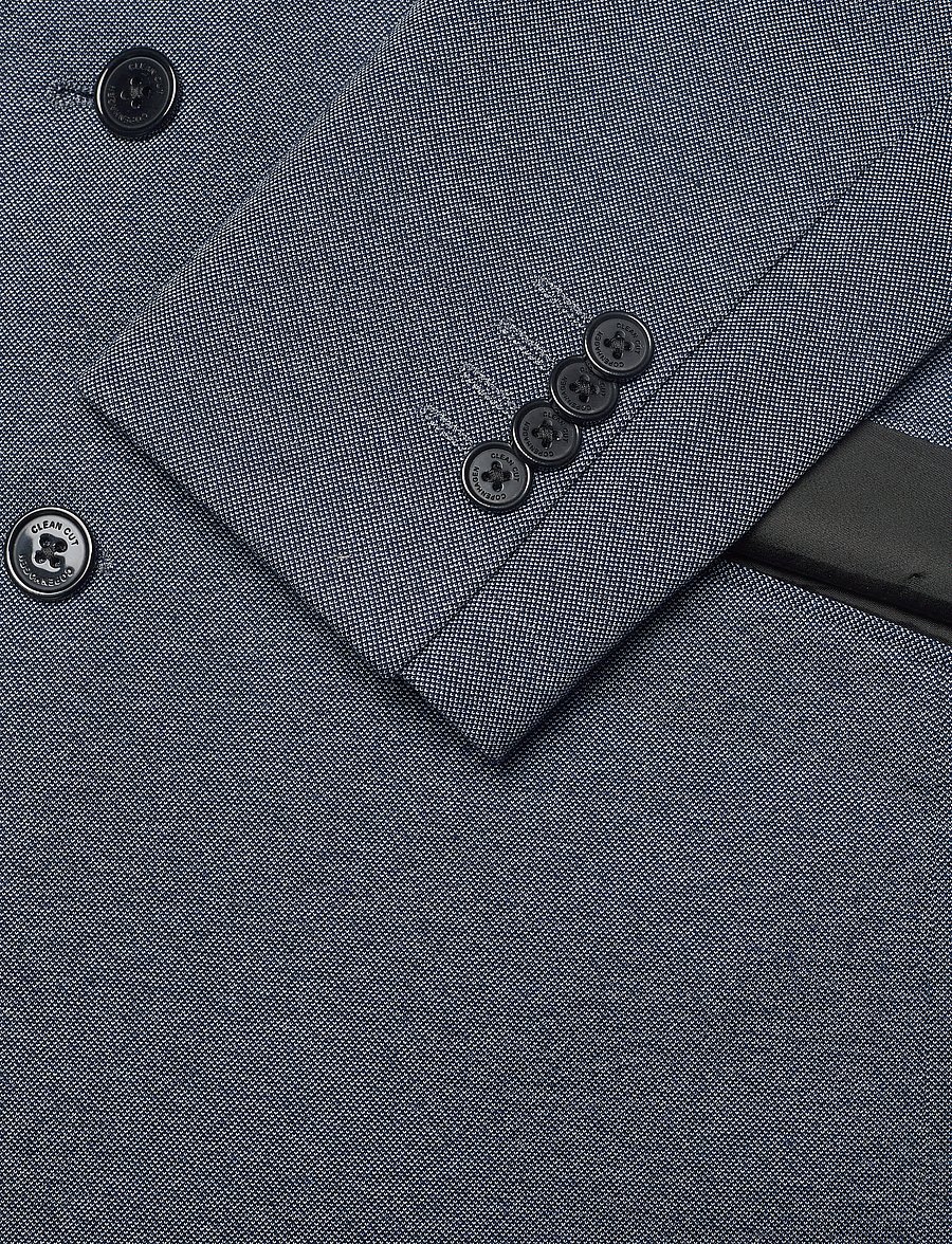 Clean Cut Copenhagen - Milano Jersey Blazer - Ühe rinnatisega pintsakud - denim melange - 4