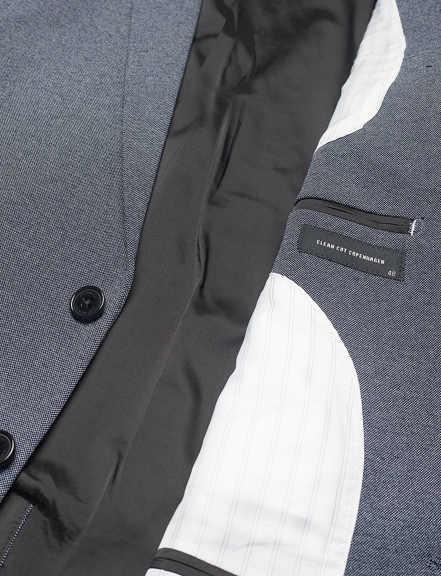 Clean Cut Copenhagen - Milano Jersey Blazer - Ühe rinnatisega pintsakud - denim melange - 5