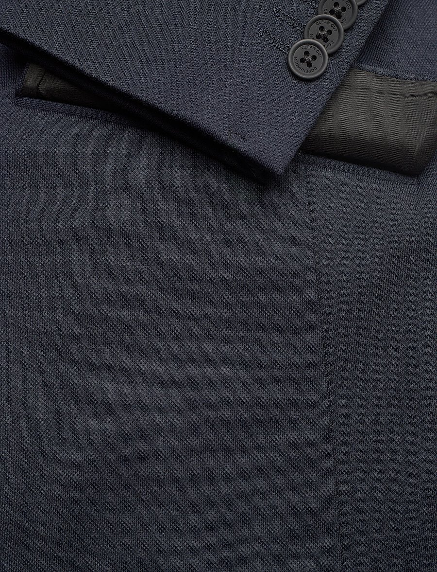 Clean Cut Copenhagen - Milano Jersey Blazer - vienaeiliai švarkai - navy - 4